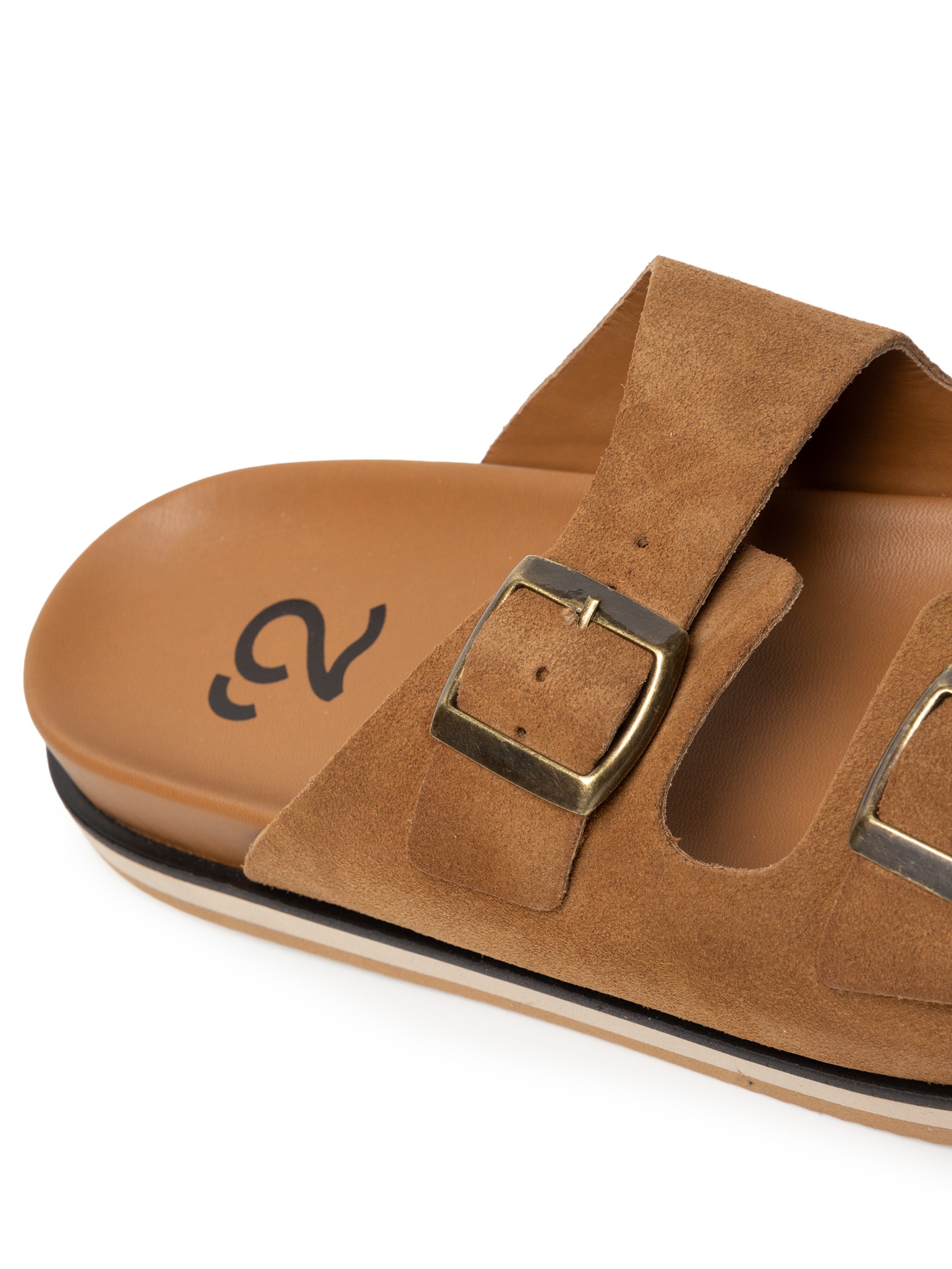 Sandália Masculina Clássica Em Couro Marrom '2 Essential