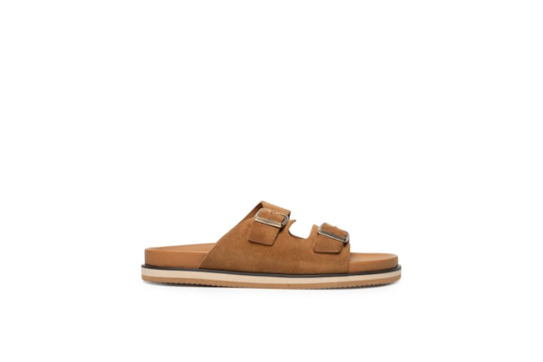 Sandália Masculina Clássica Em Couro - Marrom