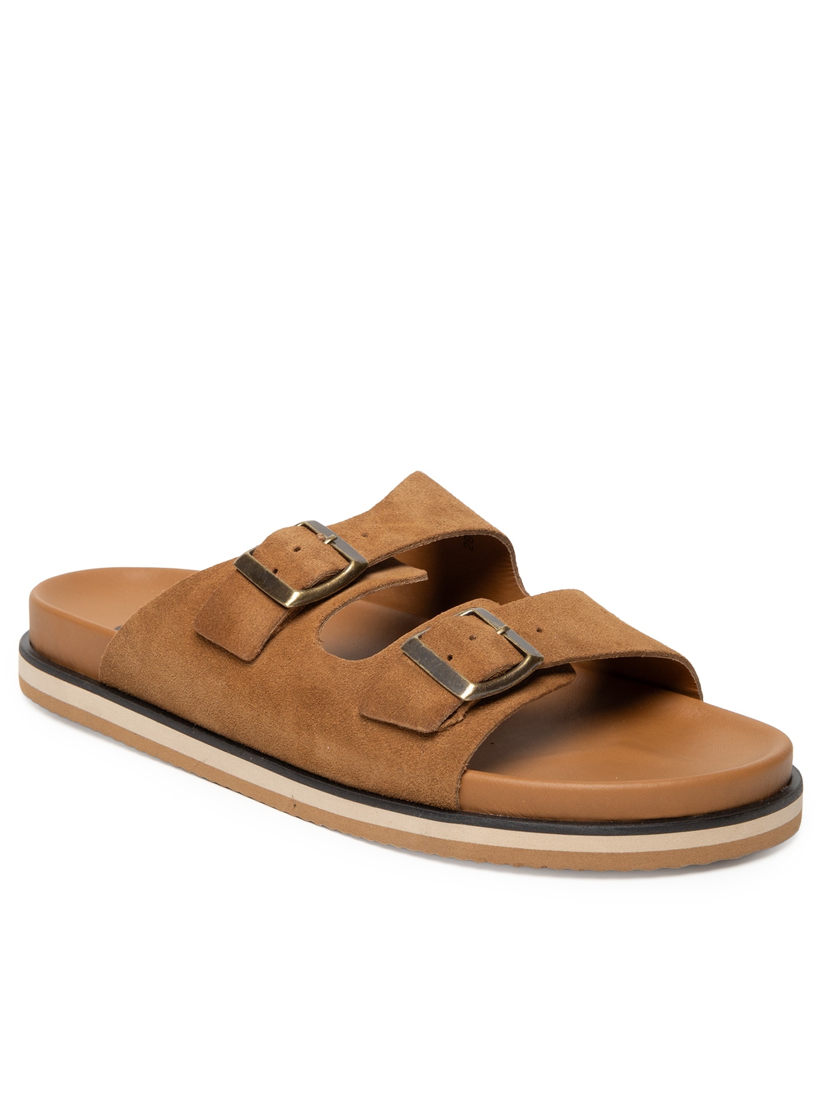 Sandália Masculina Clássica Em Couro Marrom '2 Essential