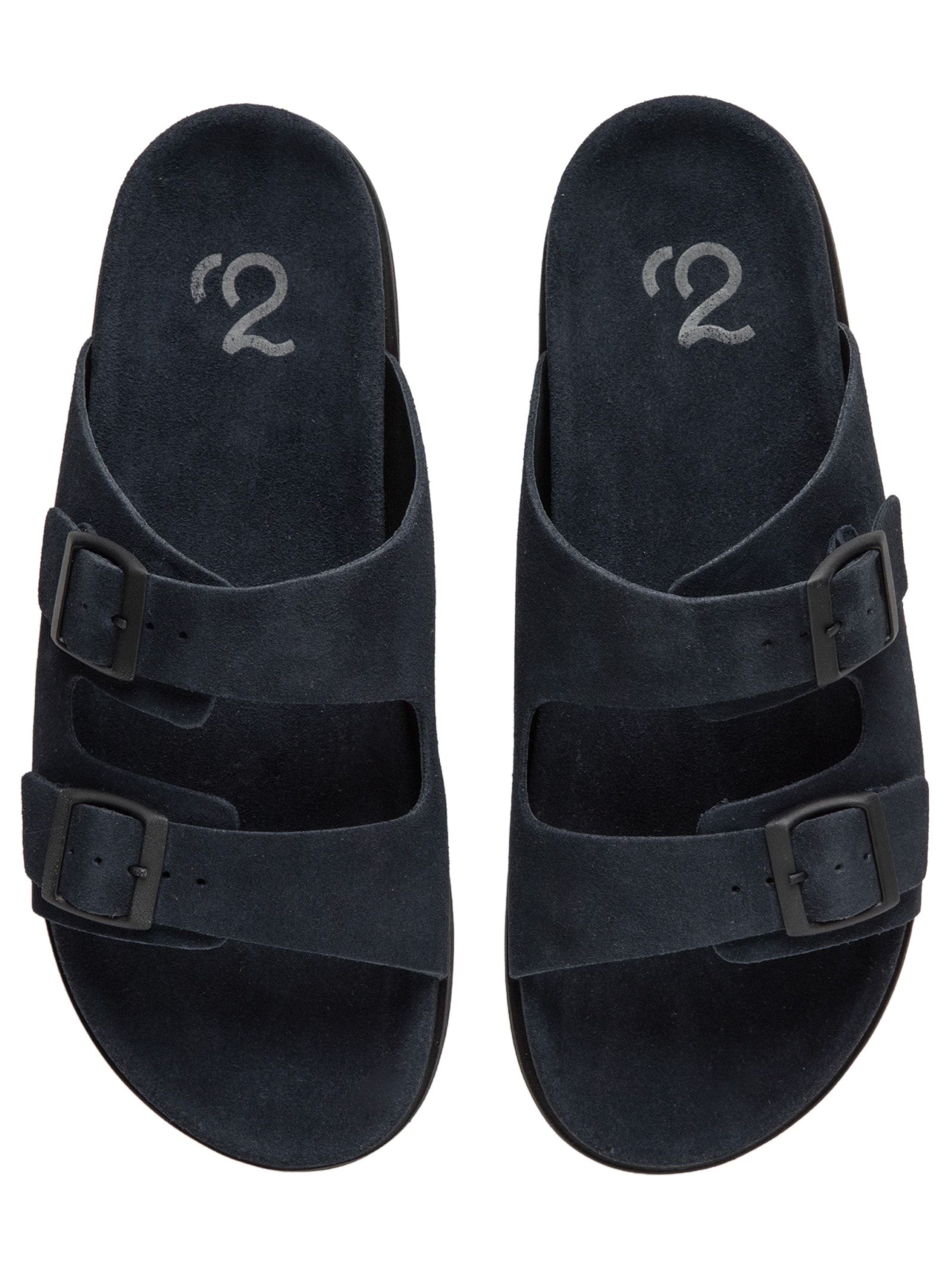Sandália Masculina Com Fivelas Em Camurça Azul '2 Essential