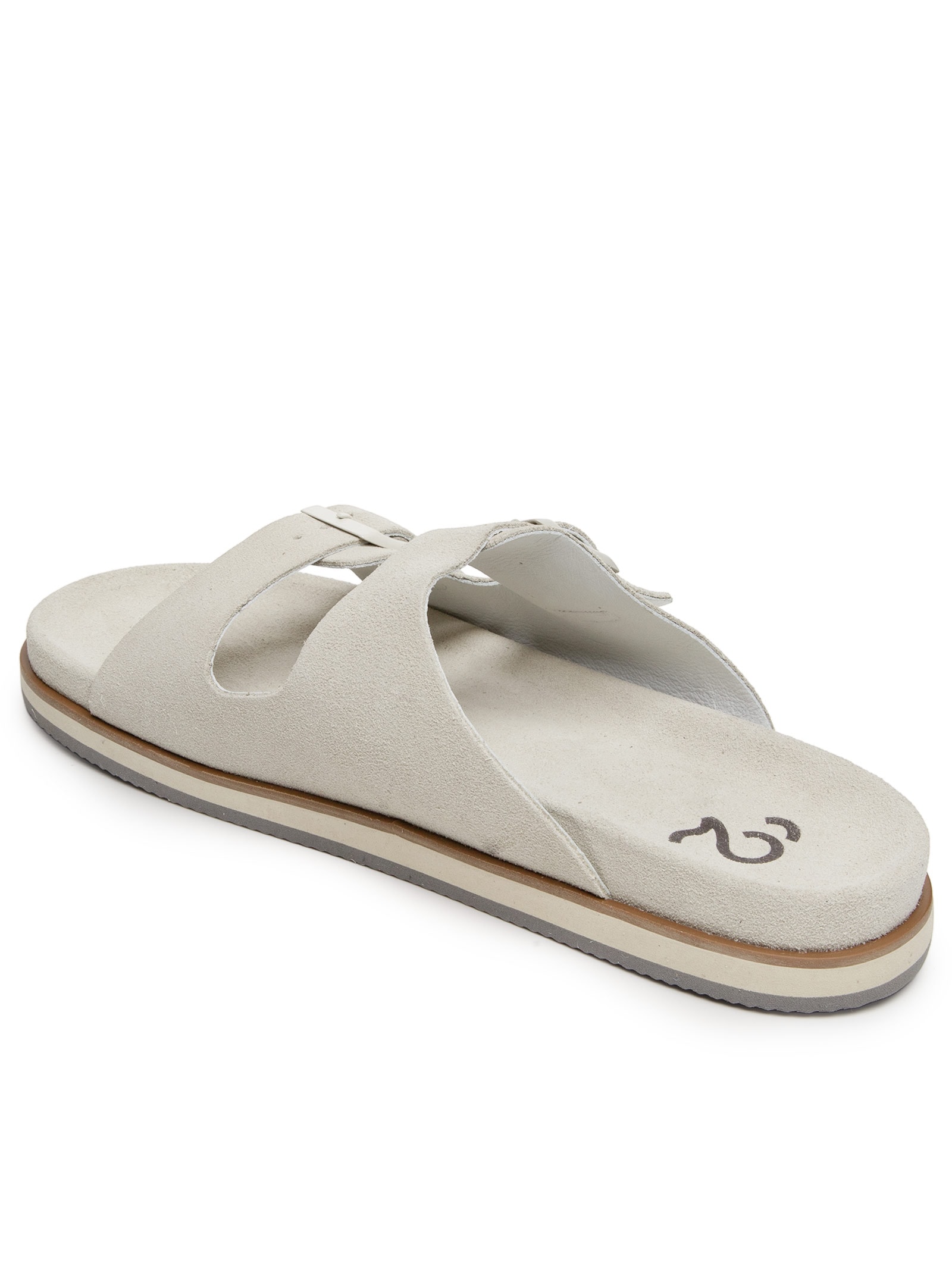 Sandália Masculina Com Fivelas Em Camurça Branco '2 Essential