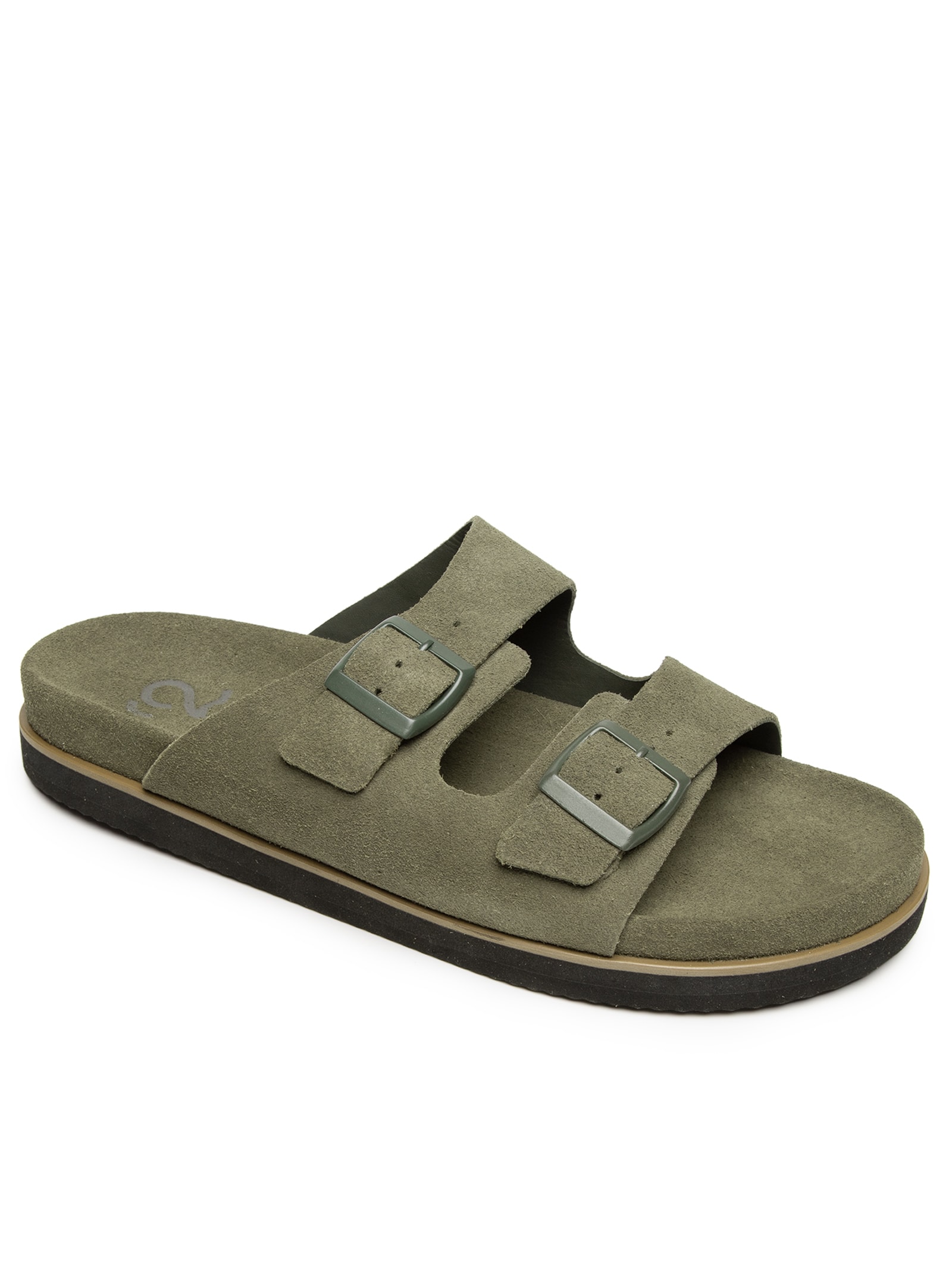 Sandália Masculina Com Fivelas Em Camurça Verde '2 Essential