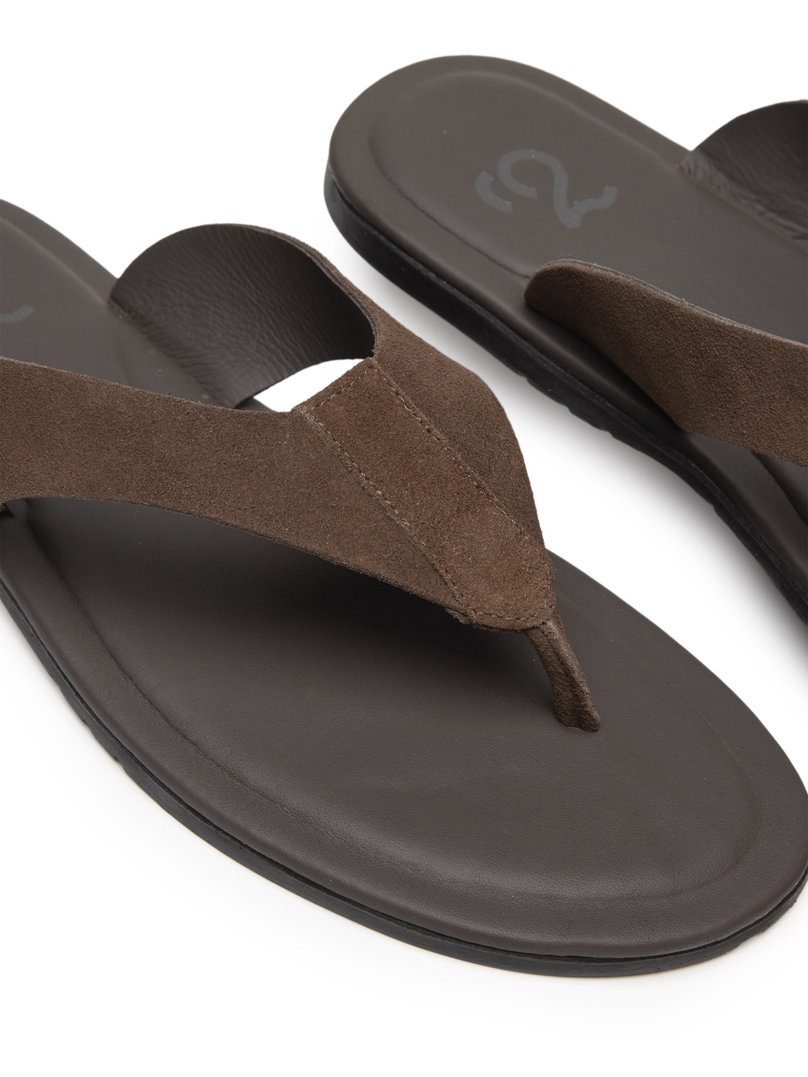 Sandália Masculina De Dedo Em Camurça Marrom '2 Essential