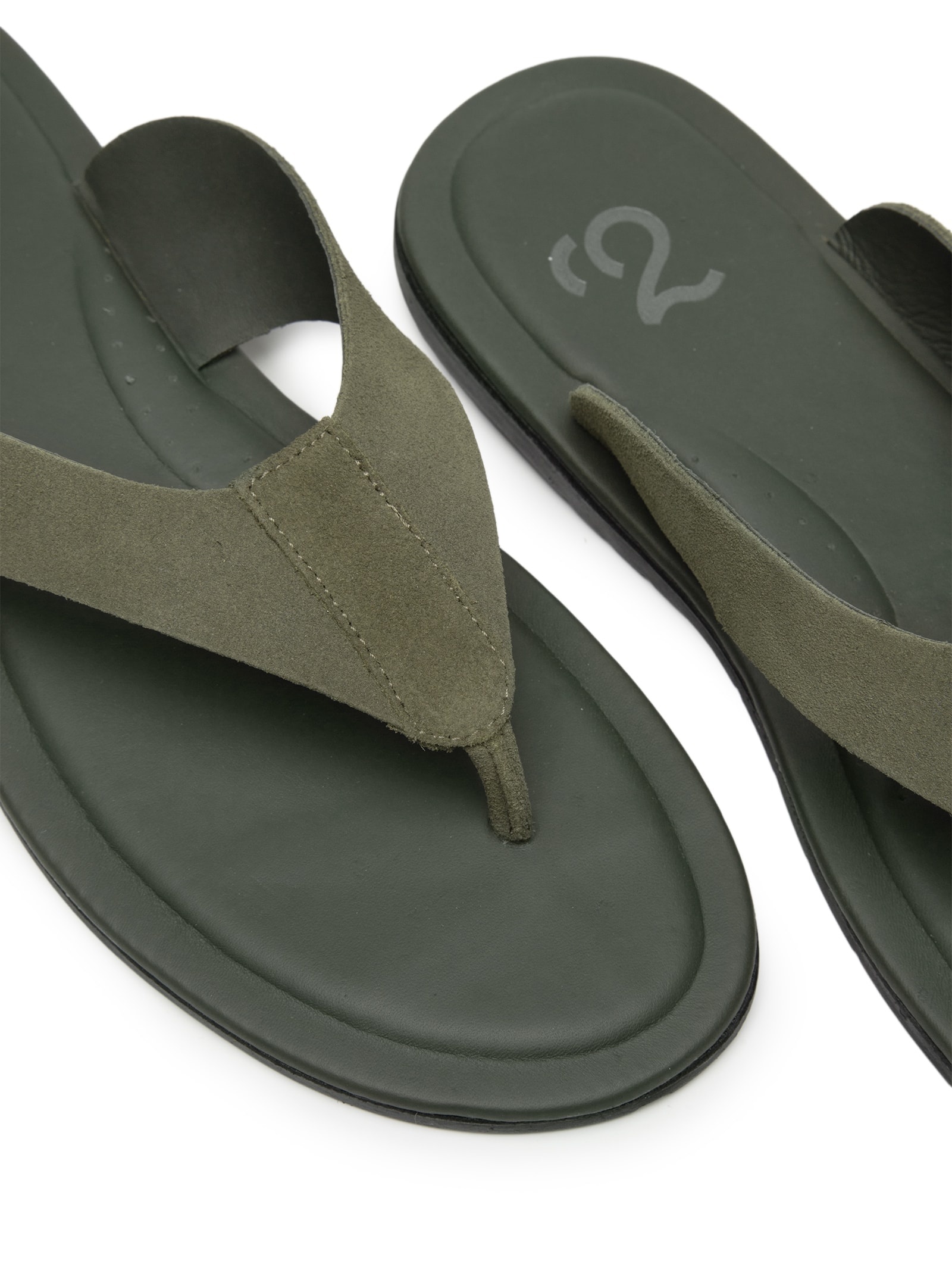 Sandália Masculina De Dedo Em Camurça Verde '2 Essential