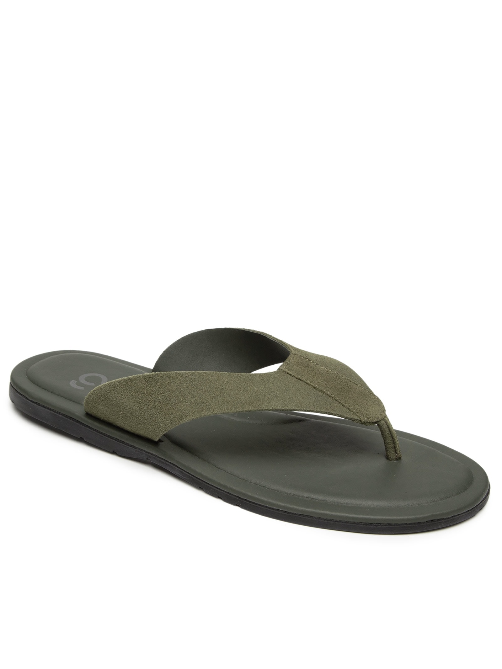 Sandália Masculina De Dedo Em Camurça Verde '2 Essential