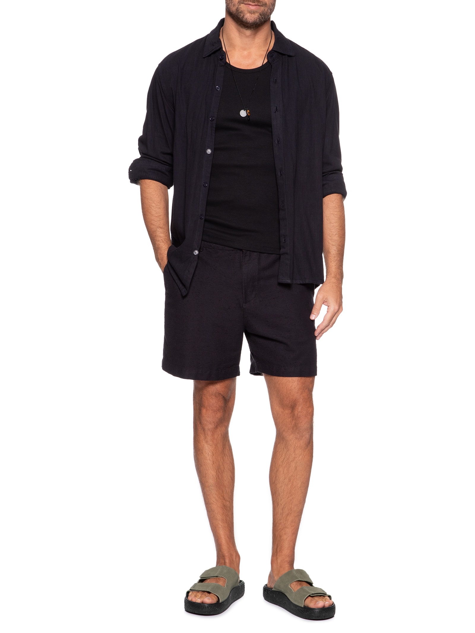 Sandália Masculina Etna Suede Soft Verde Veja