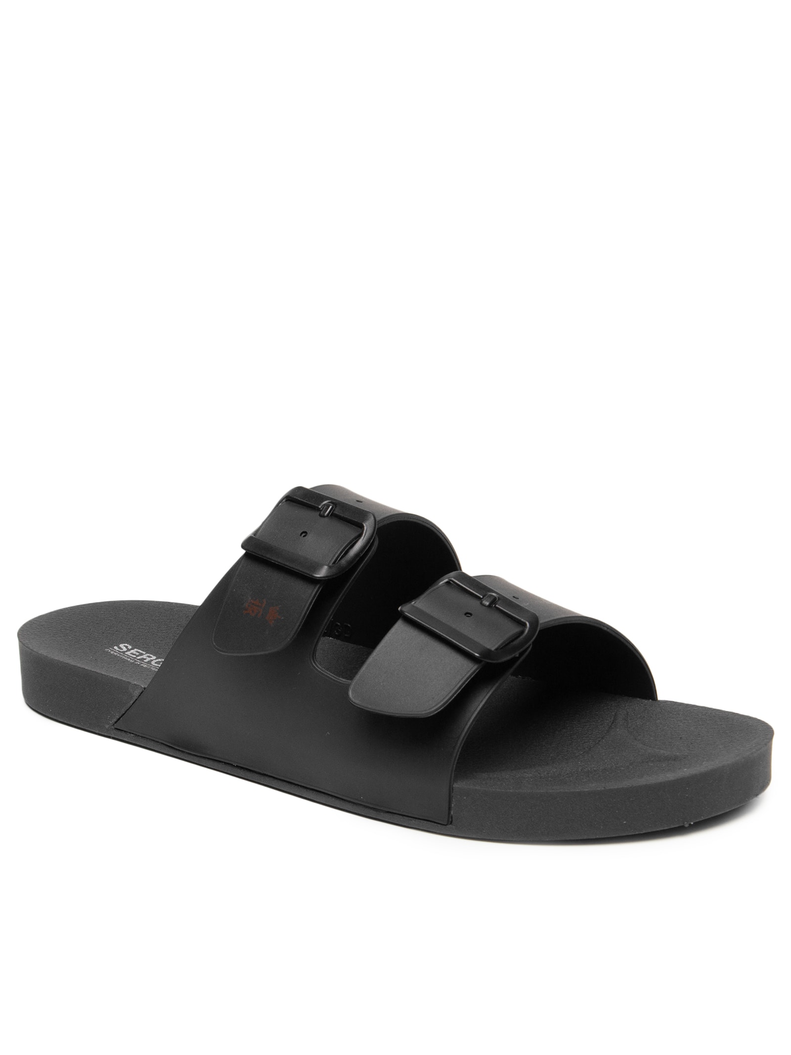 Sandália Masculina Fivela Dupla Preto Sergio K