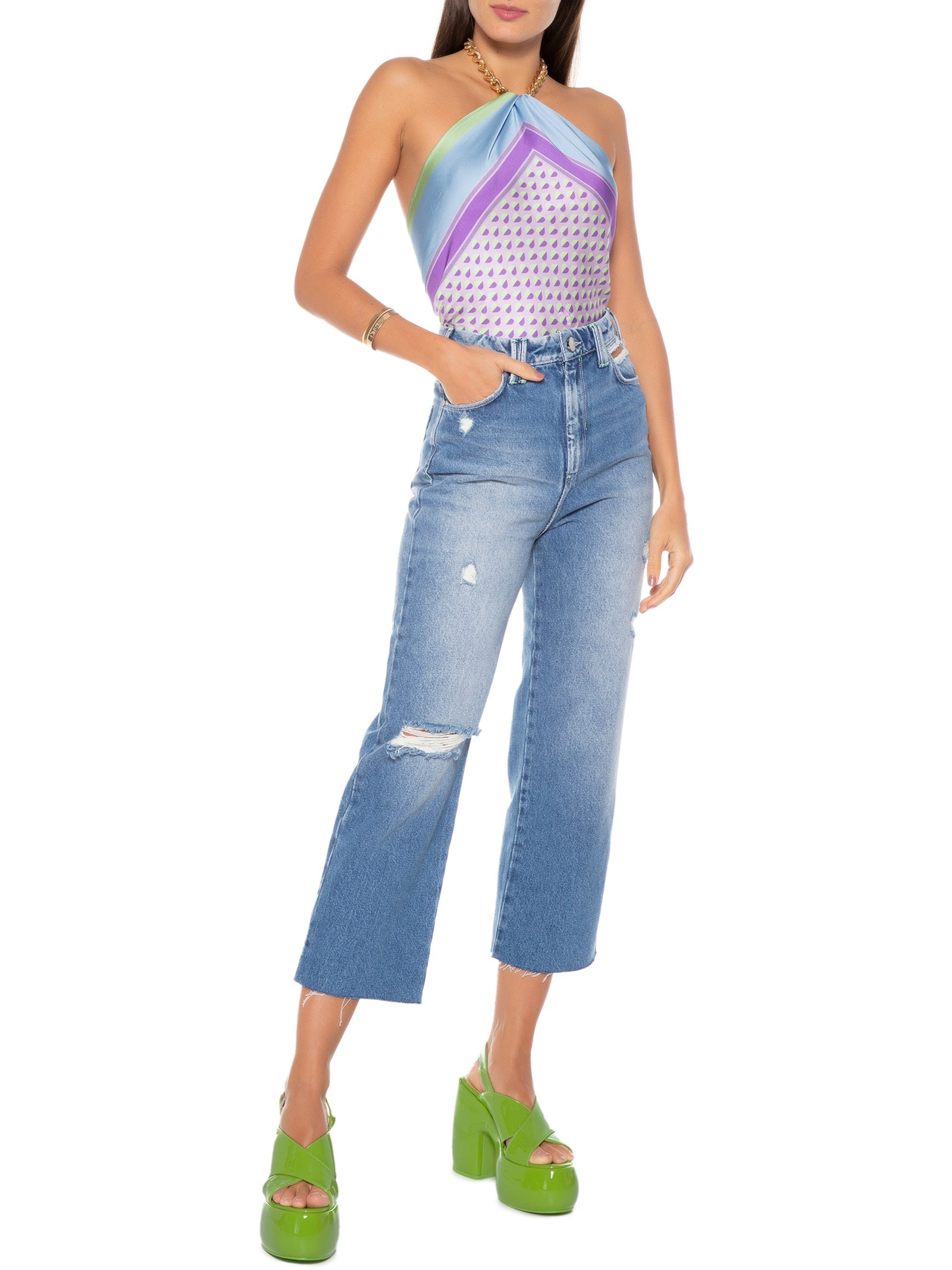 Schutz - Sandália Meia Pata Velma - Verde