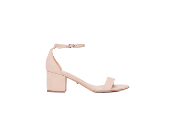 Sandália Minimal Block Heel - Bege