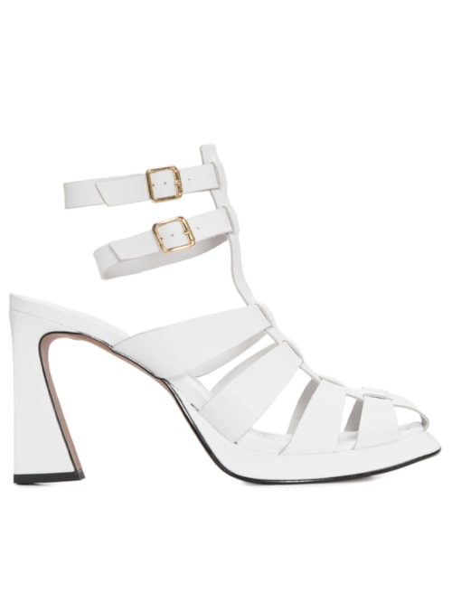 Sandália Plataforma Couro Nobre – Branco