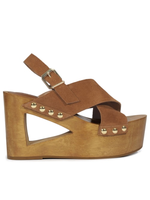 Sandália Plataforma Heavy Suede – Marrom