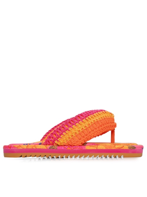 Sandália Puff Flatform – Laranja