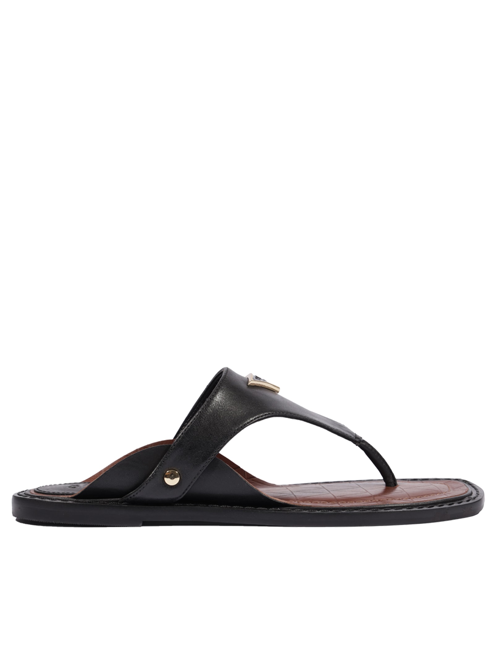 Sandália Rasteira Feminina Flat Shield Preto Schutz