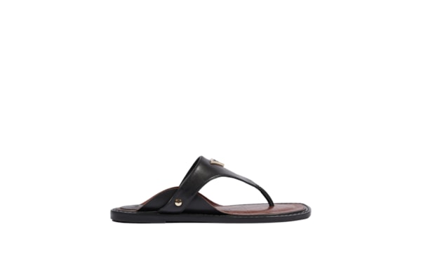 Sandália Rasteira Feminina Flat Shield - Preto