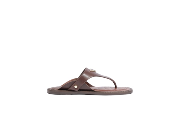 Sandália Rasteira Feminina Flat Shield – Marrom
