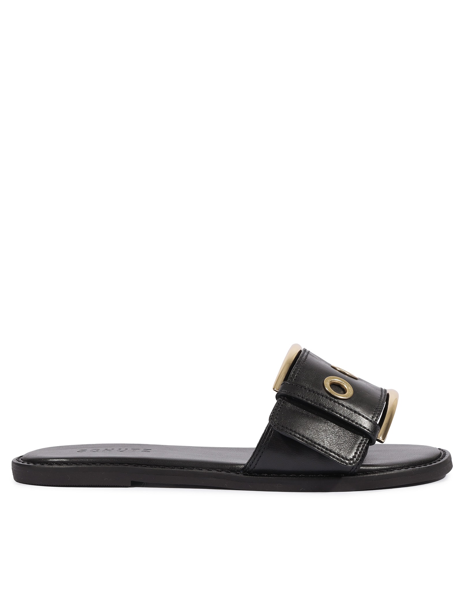 Sandália Rasteira Feminina Preto Schutz