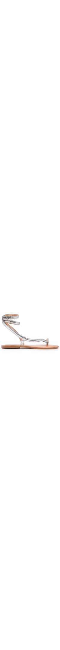 Sandália Rasteira Snake Platina - Prata