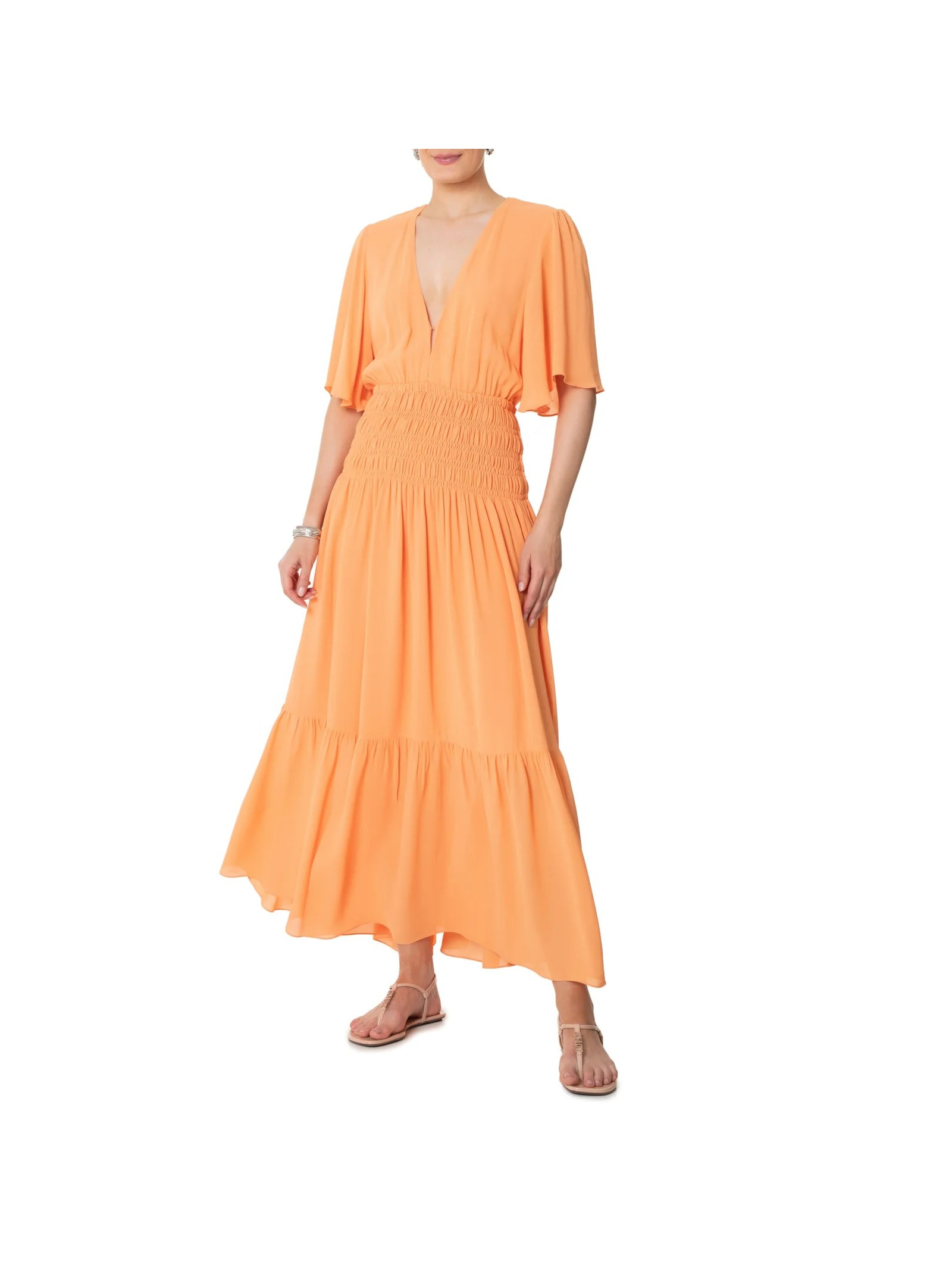 Sandália Rasteira Verniz Cristal Bege Schutz