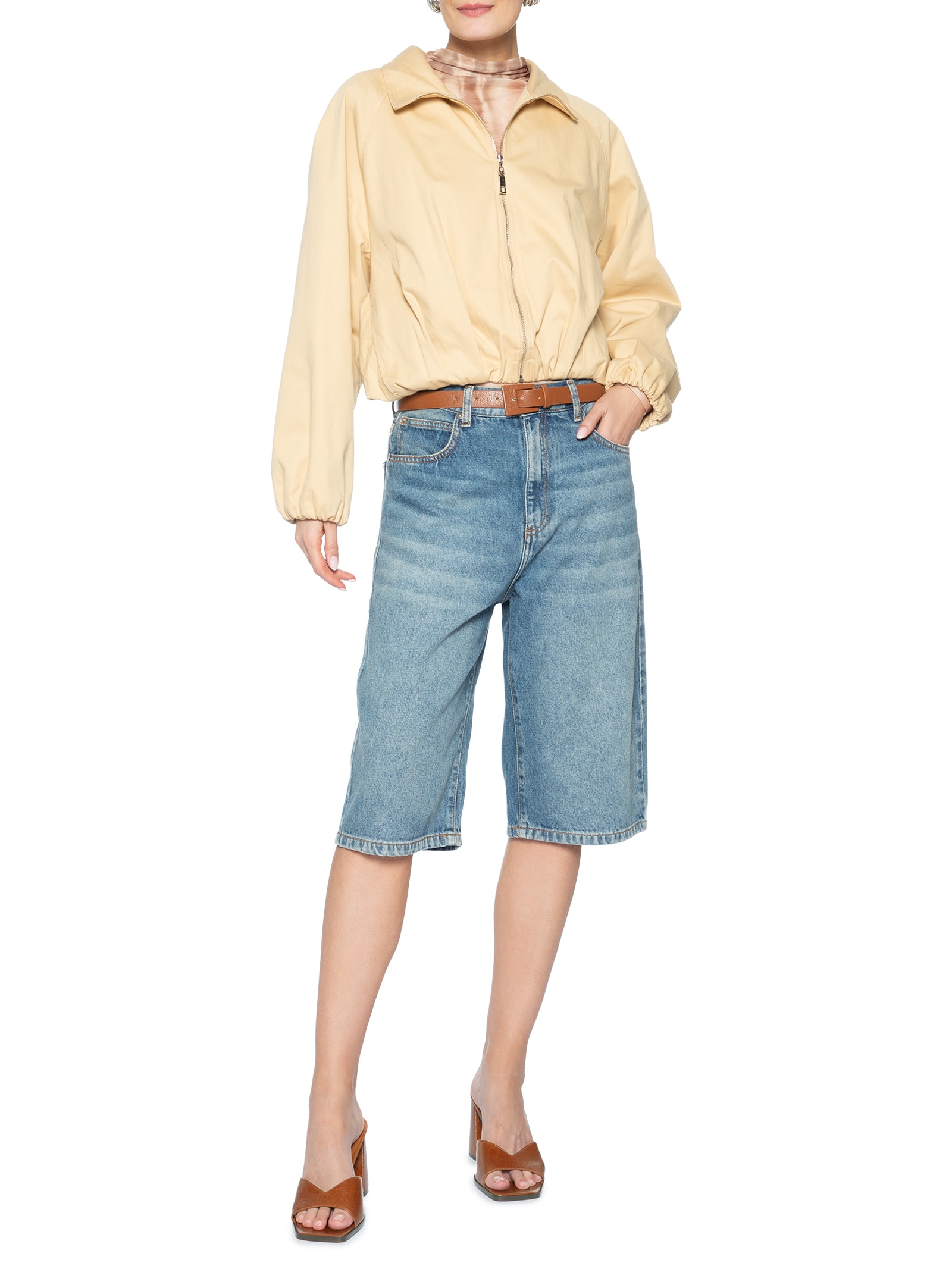 Sandália Tamanco Alto Marrom Schutz