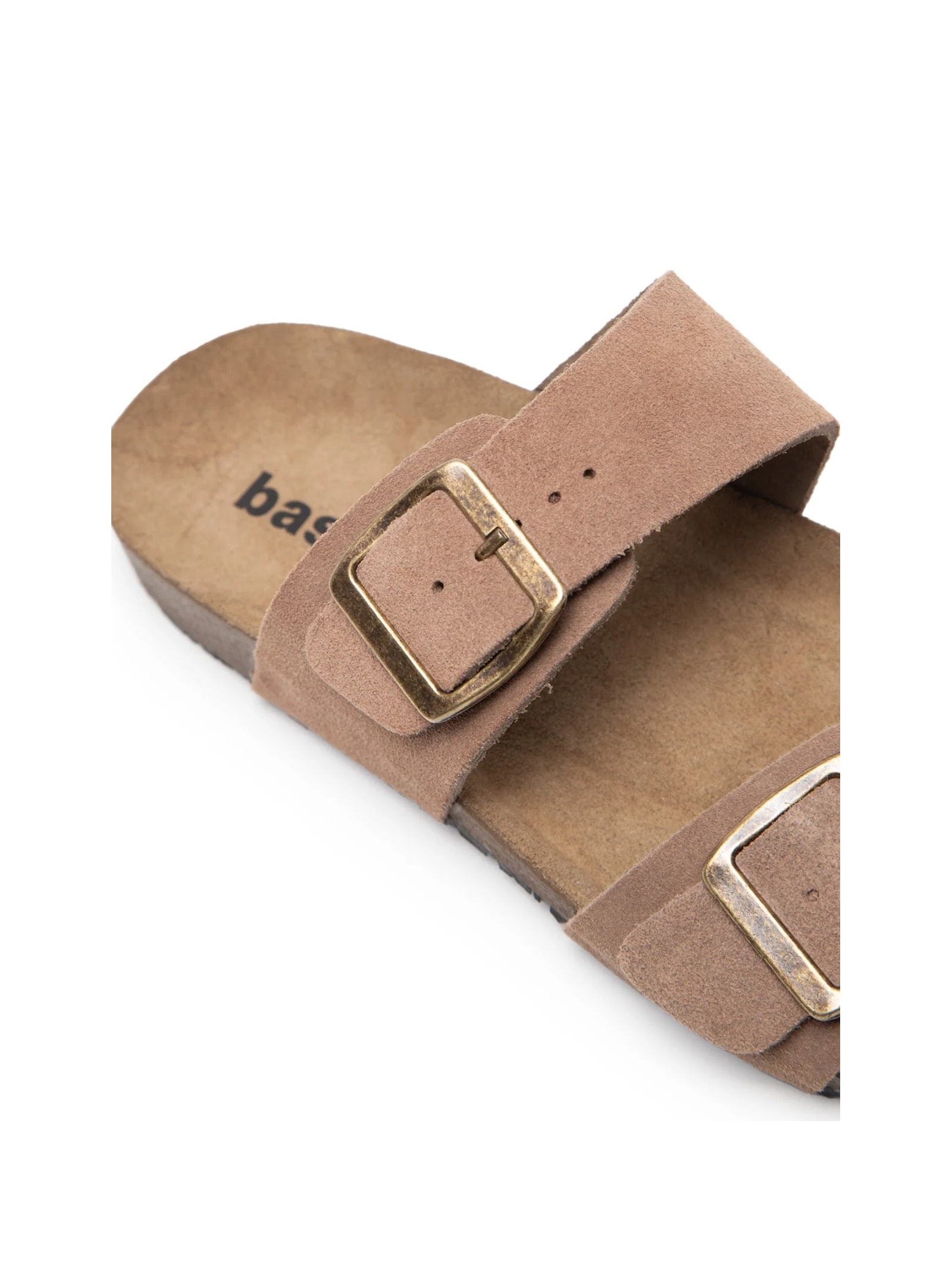 Sandália Unissex Básica Em Couro Bege Basiq