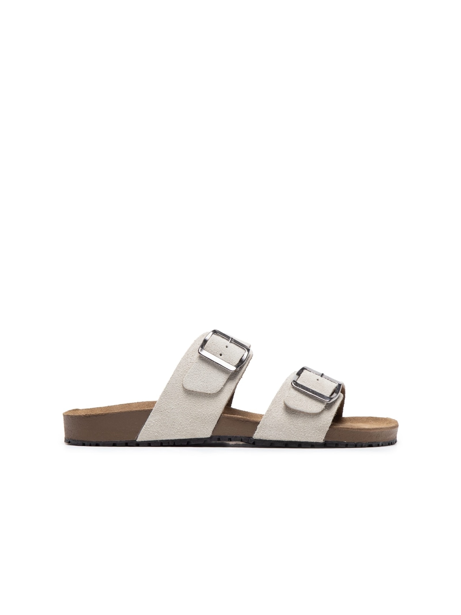 Sandália Unissex Básica Em Couro Branco Basiq