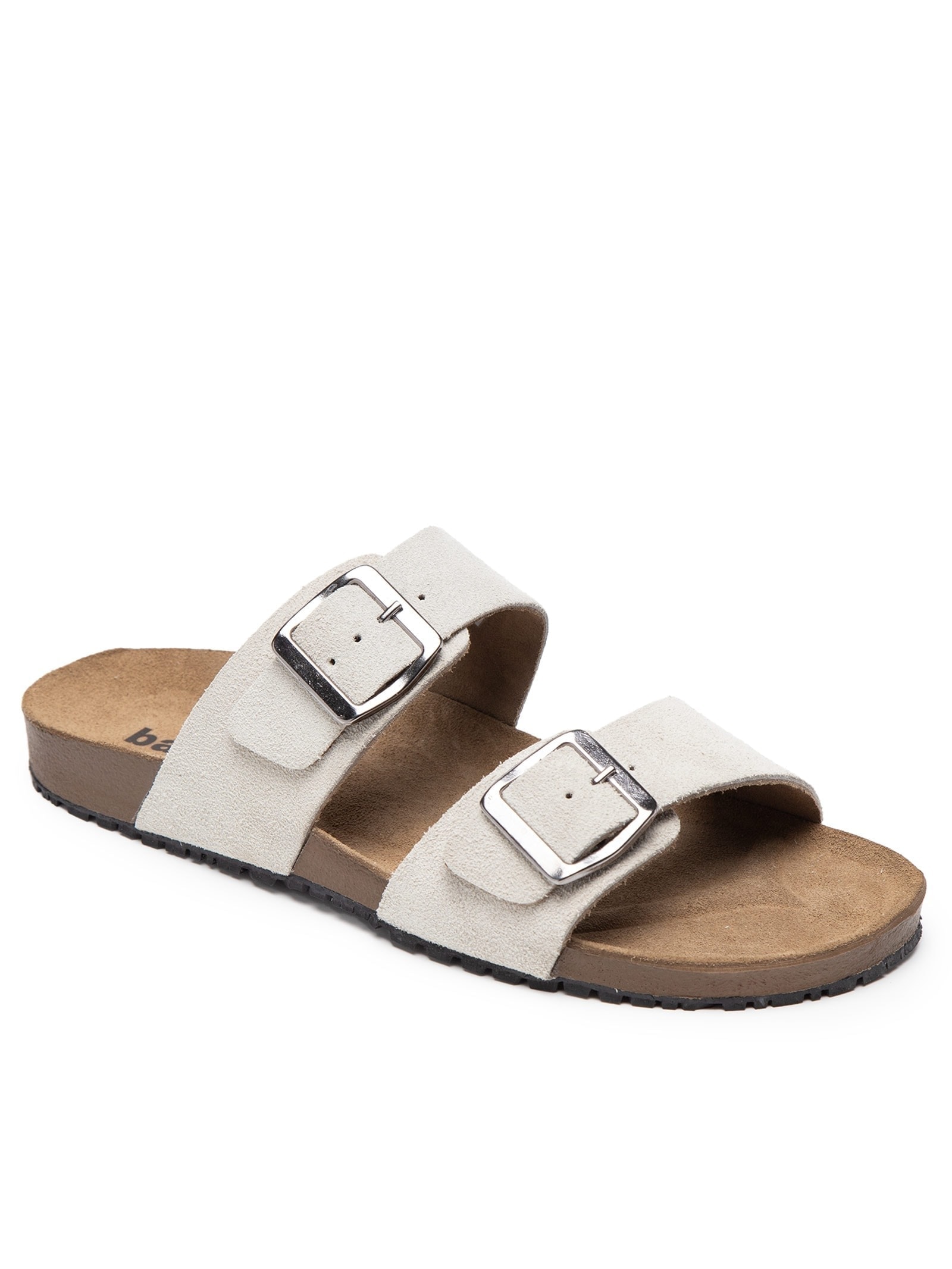 Sandália Unissex Básica Em Couro Branco Basiq