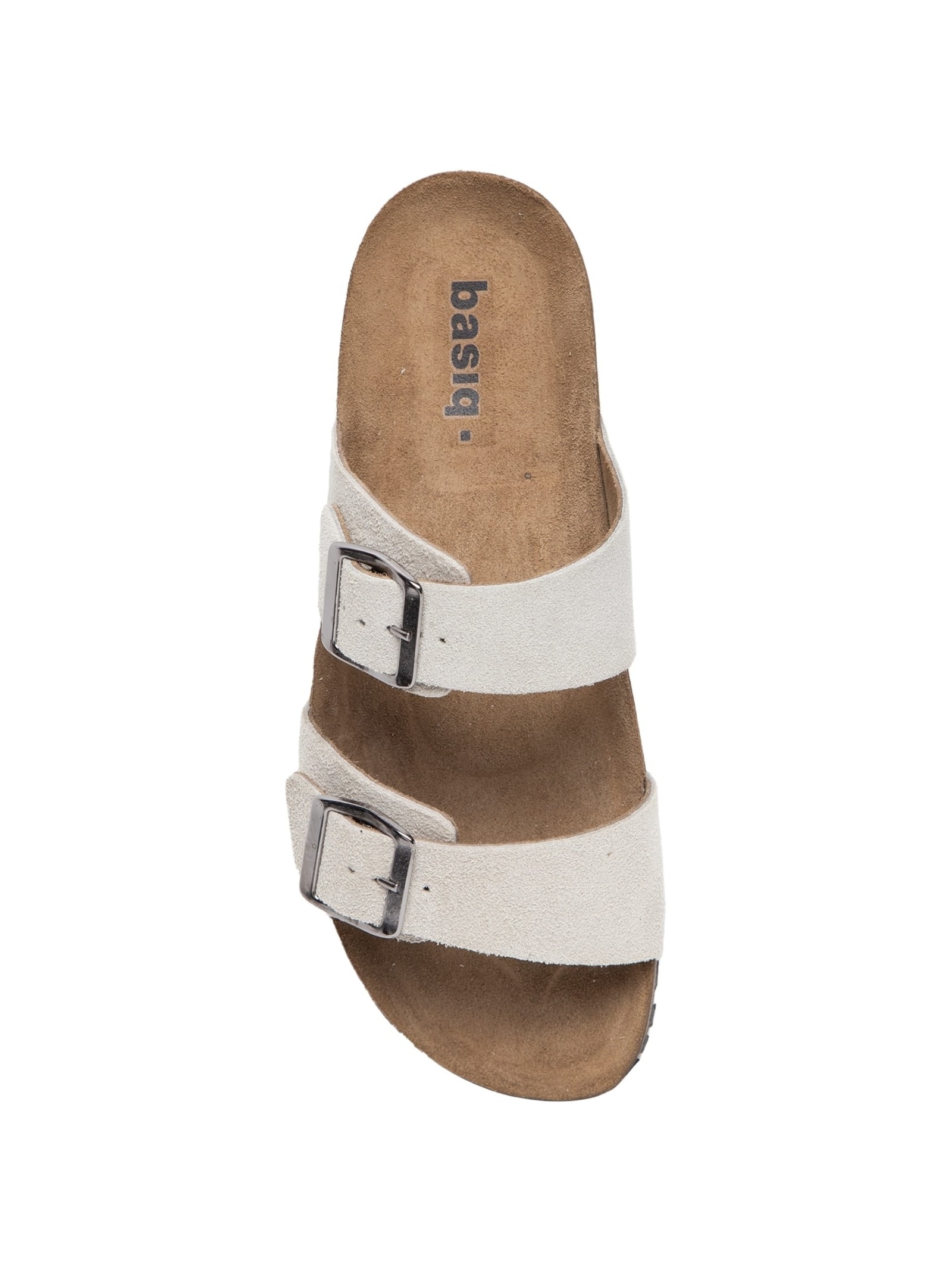 Sandália Unissex Básica Em Couro Branco Basiq