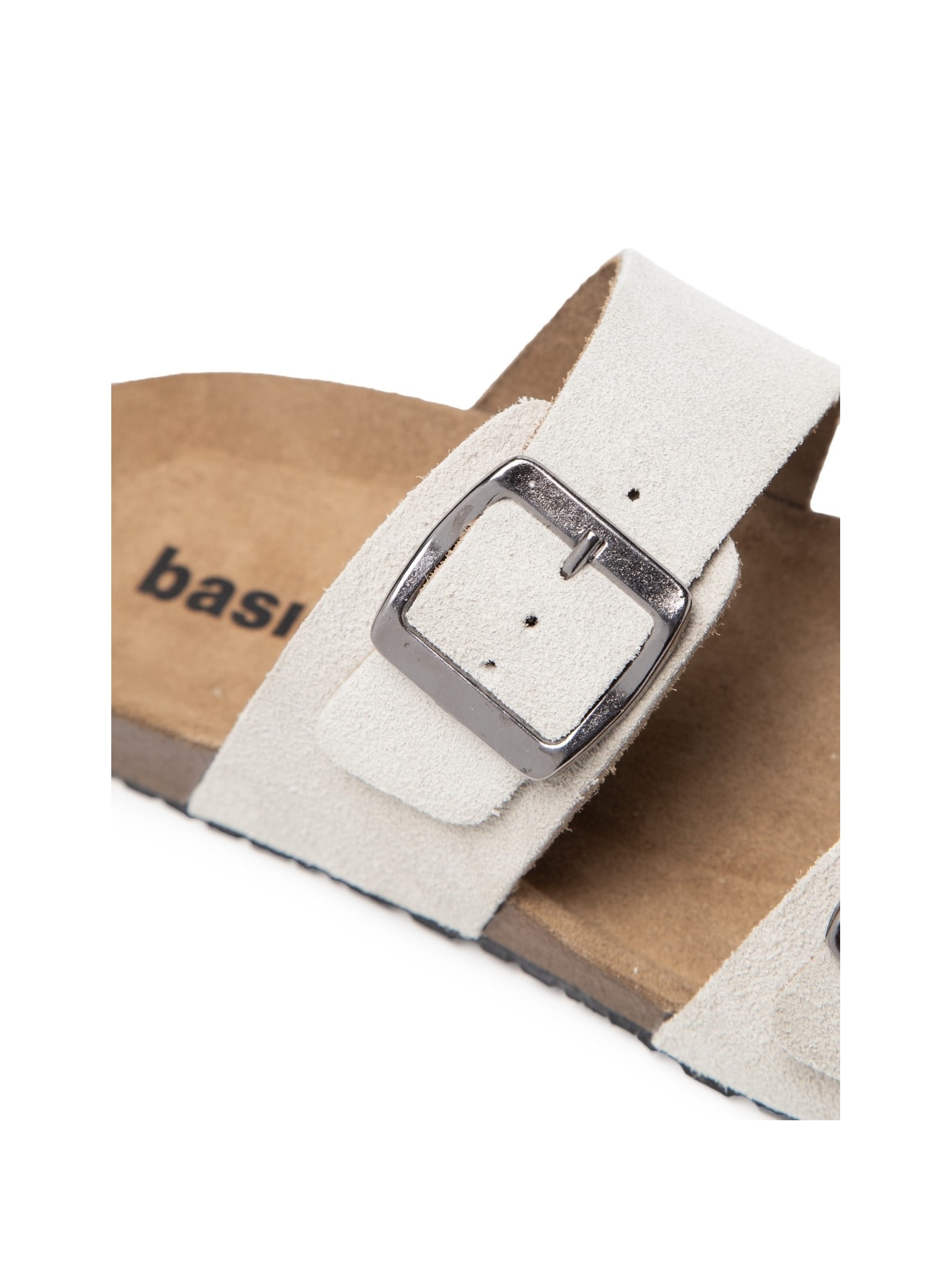 Sandália Unissex Básica Em Couro Branco Basiq