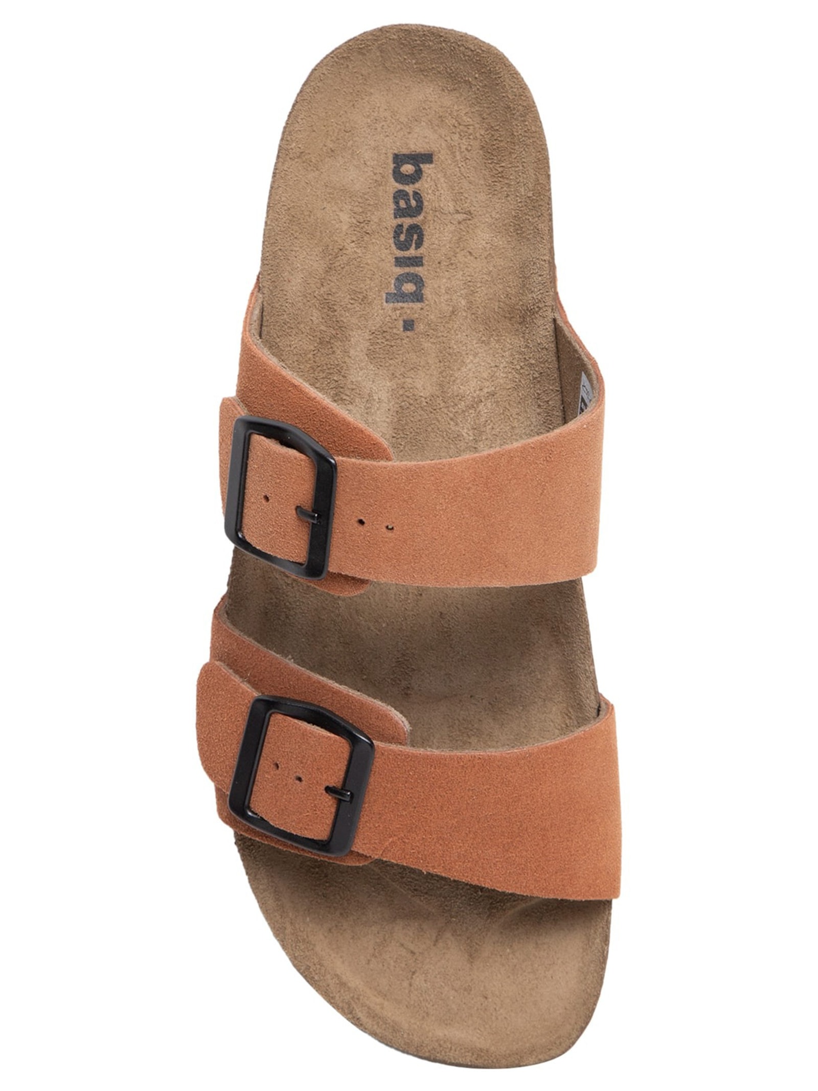 Sandália Unissex Básica Em Couro Marrom Basiq