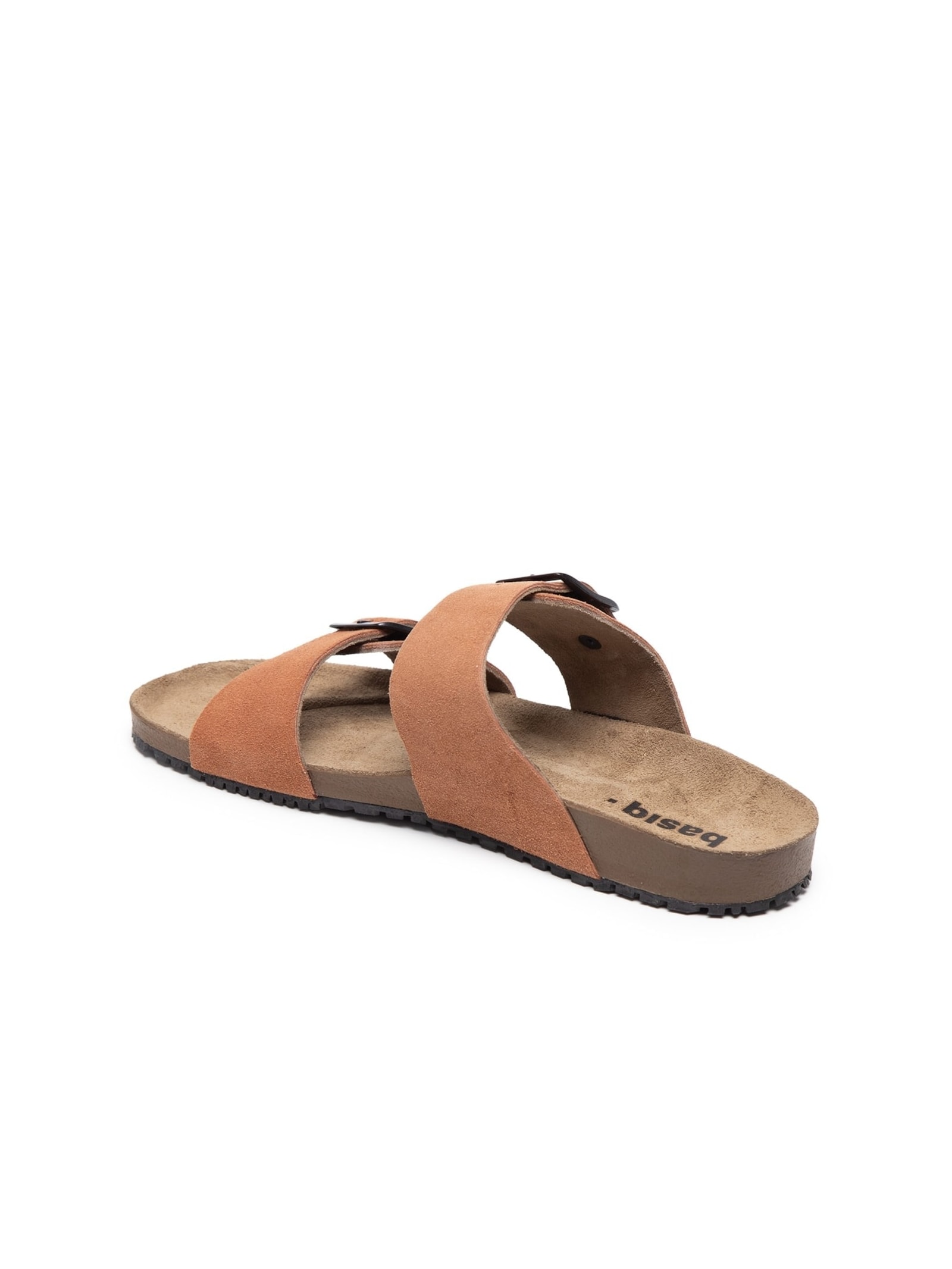 Sandália Unissex Básica Em Couro Marrom Basiq