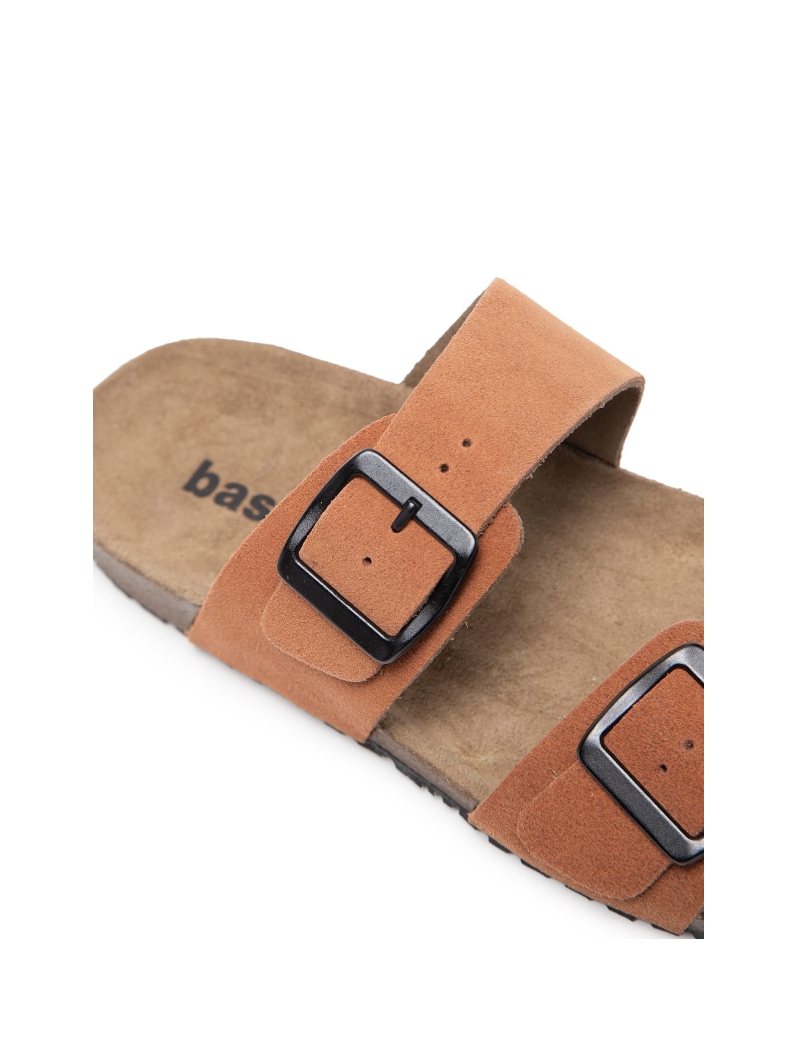 Sandália Unissex Básica Em Couro Marrom Basiq