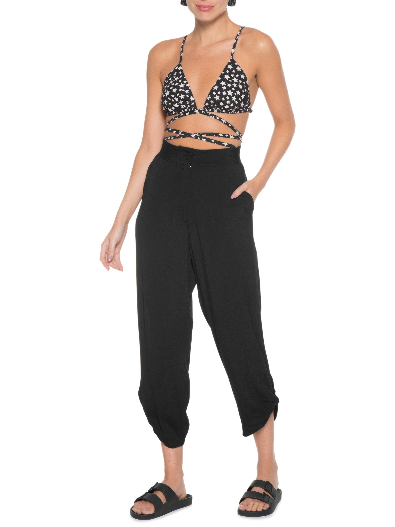 Sandália Unissex Chumbo Preto Linus