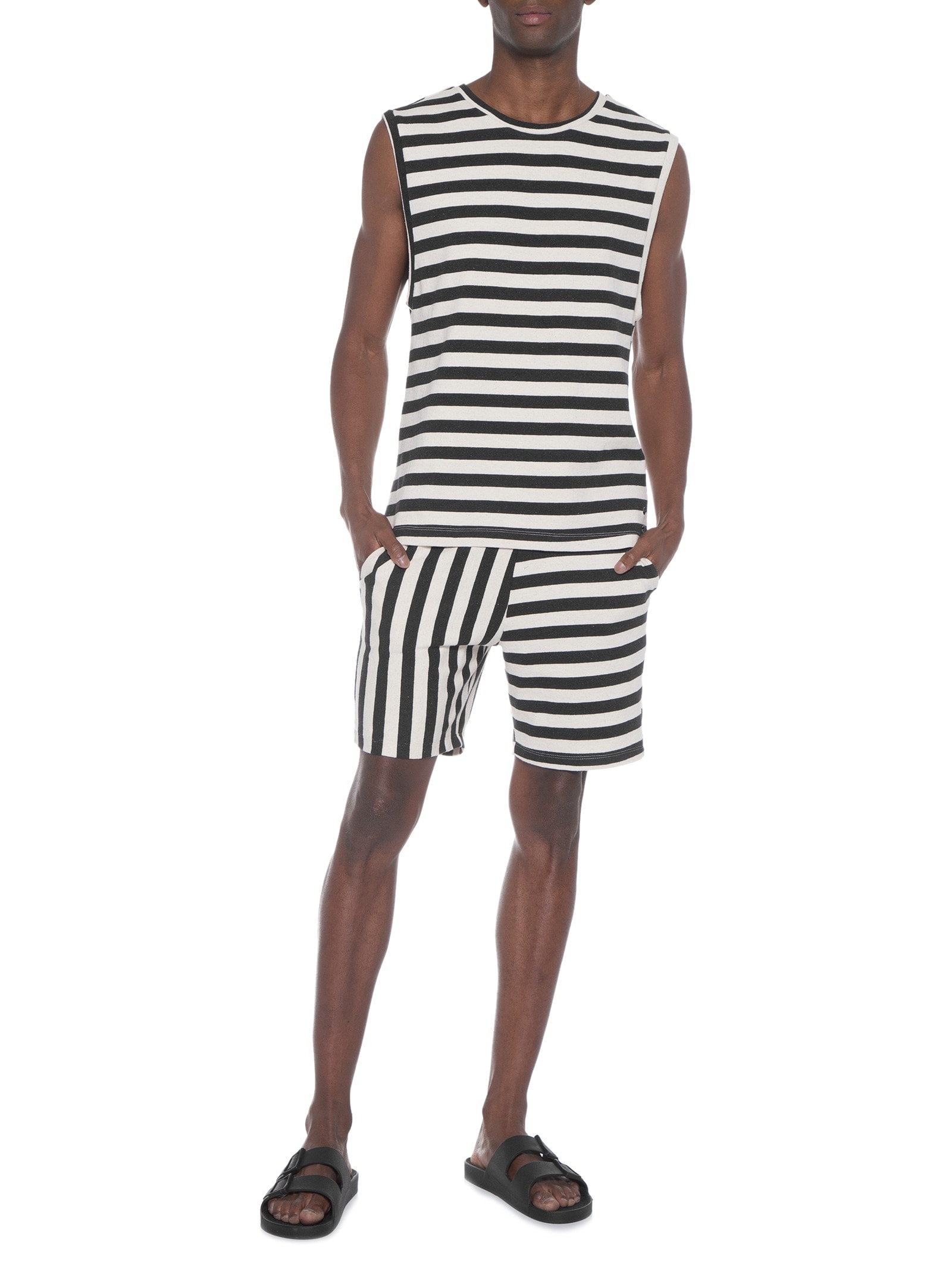 Sandália Unissex Chumbo Preto Linus