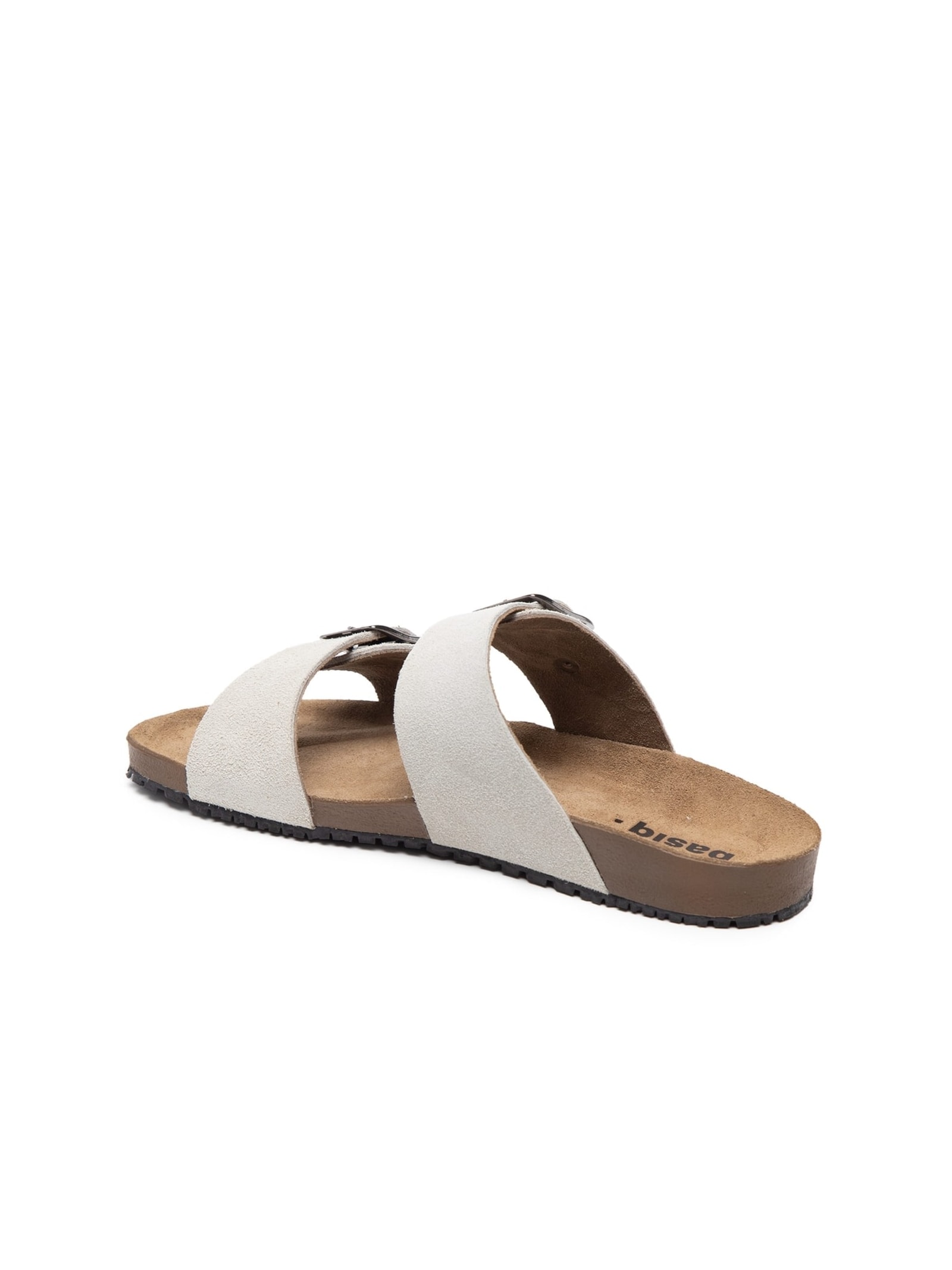 Sandália Unissex De Tiras Em Couro Off White Basiq