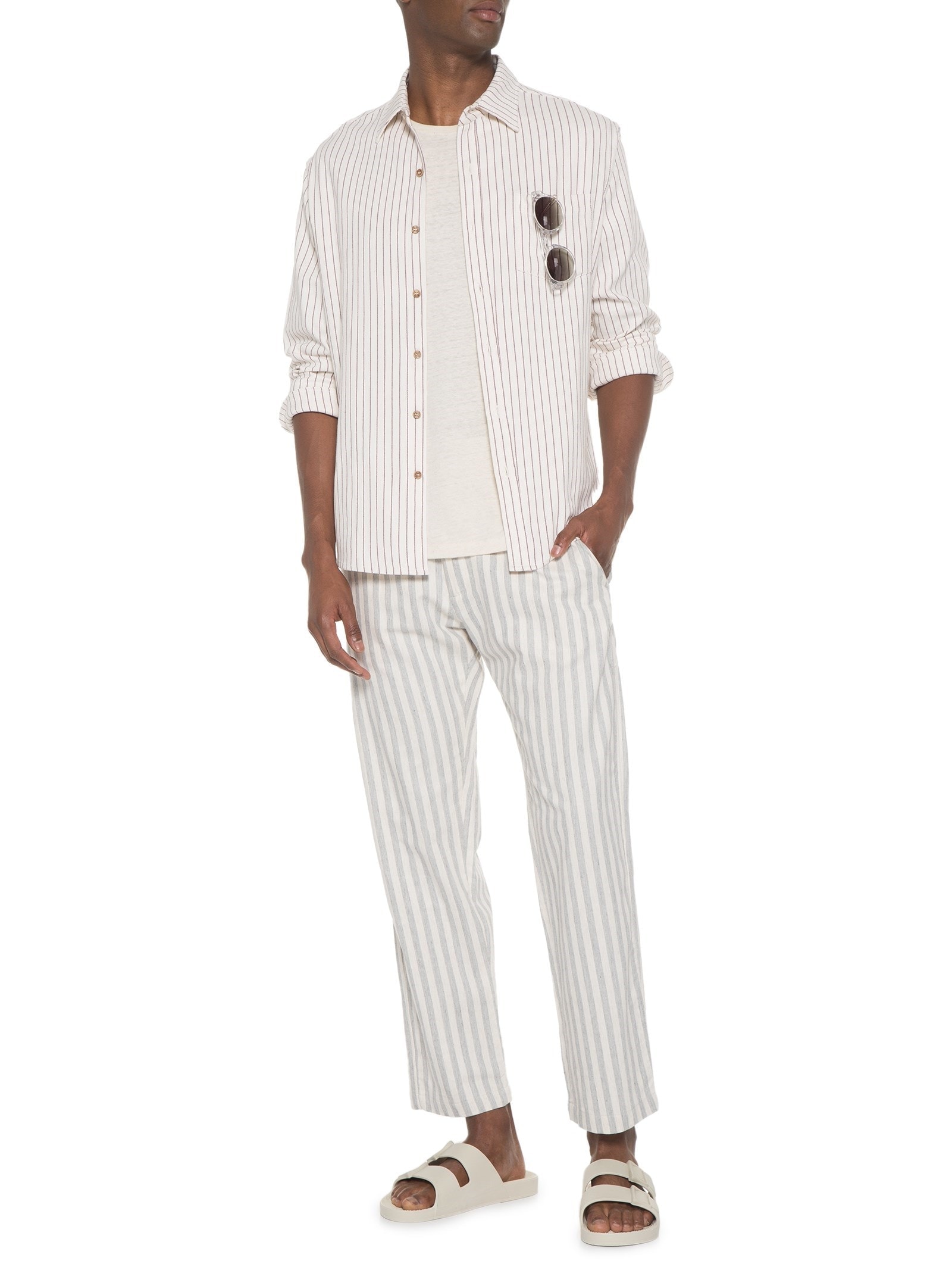 Sandália Unissex Linus Baunilha Bege  Linus