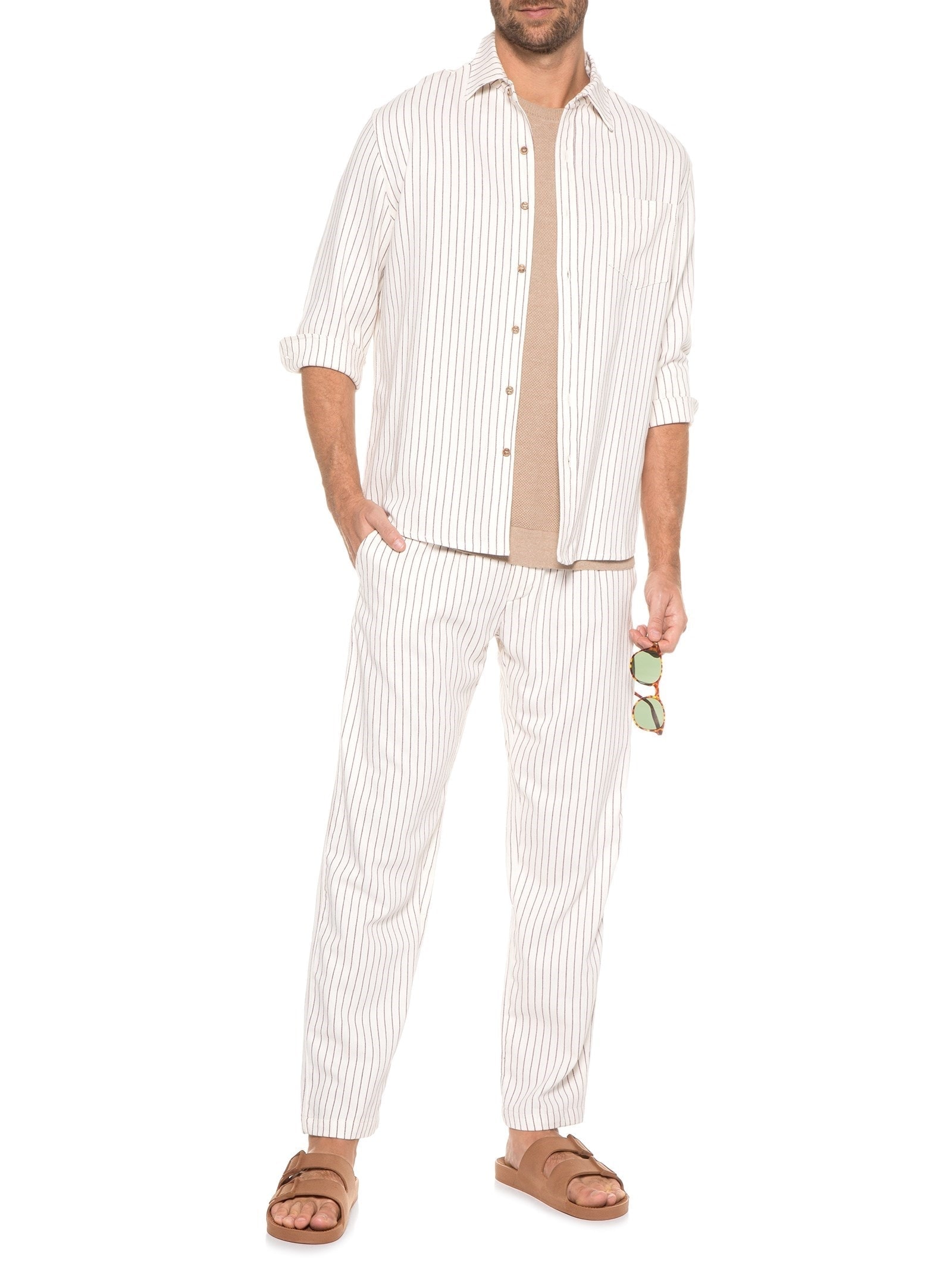 Sandália Unissex Tabaco Marrom Linus