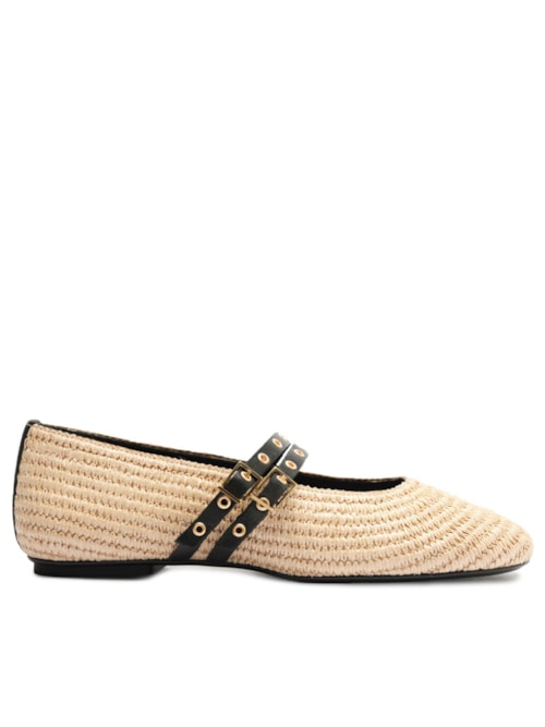 Sapatilha Annete Ballet Palha – Preto