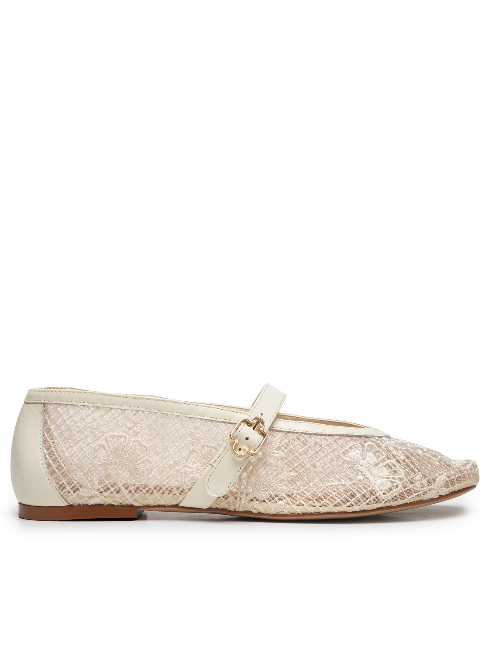 Sapatilha Bico Redondo Tela Off White Capodarte