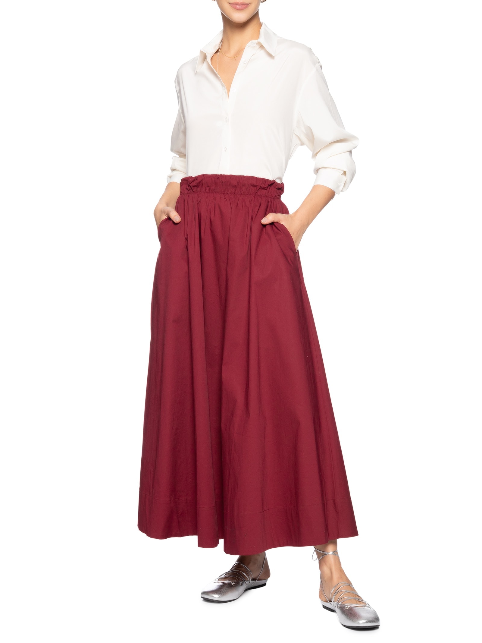 Sapatilha Com Amarração Em Couro Prateado '2Essential