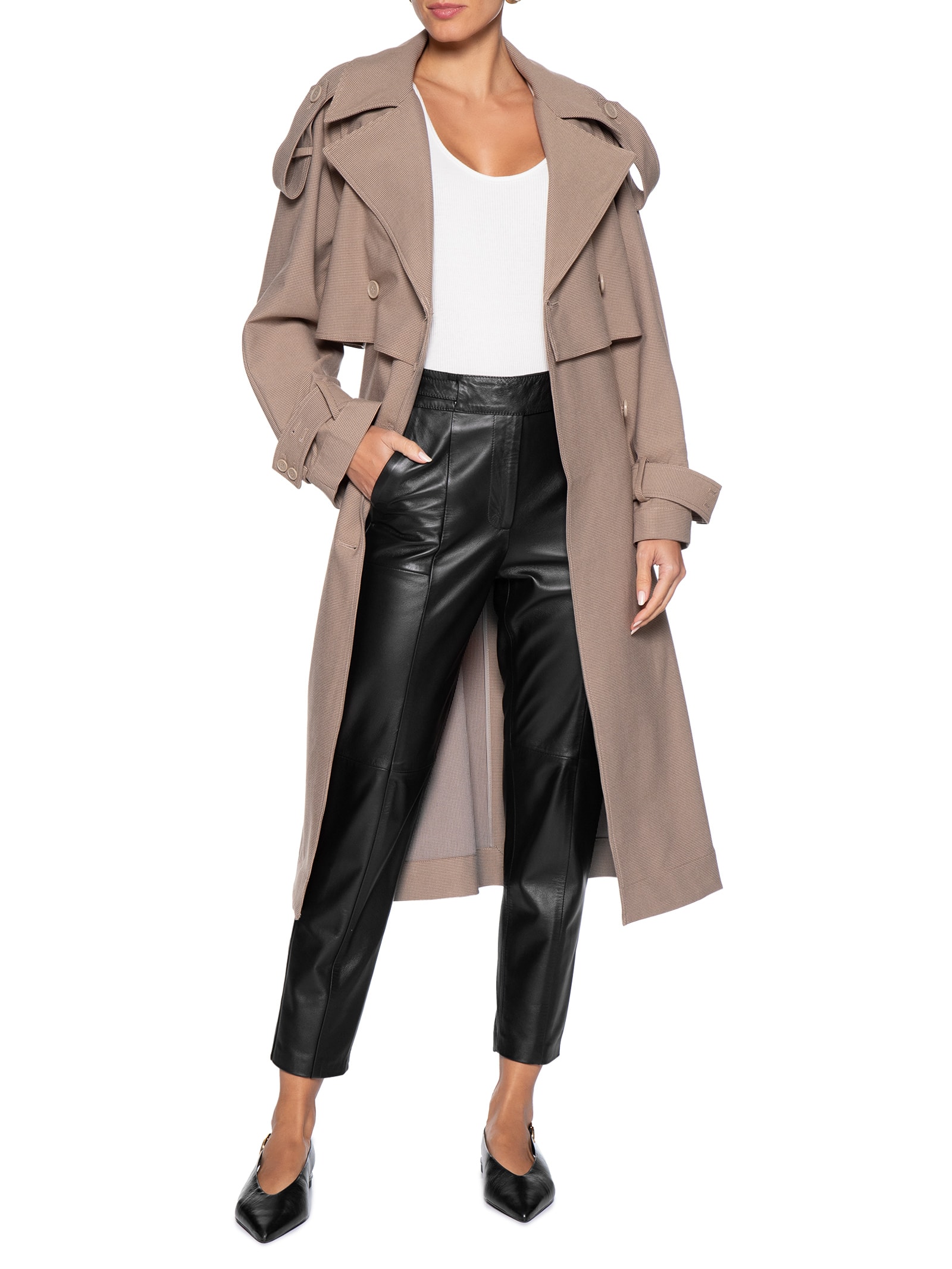 Sapatilha Couro Slingback Bico Fino Becca – Preto Arezzo