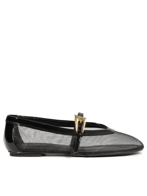 Sapatilha Fecho Metálico – Preto