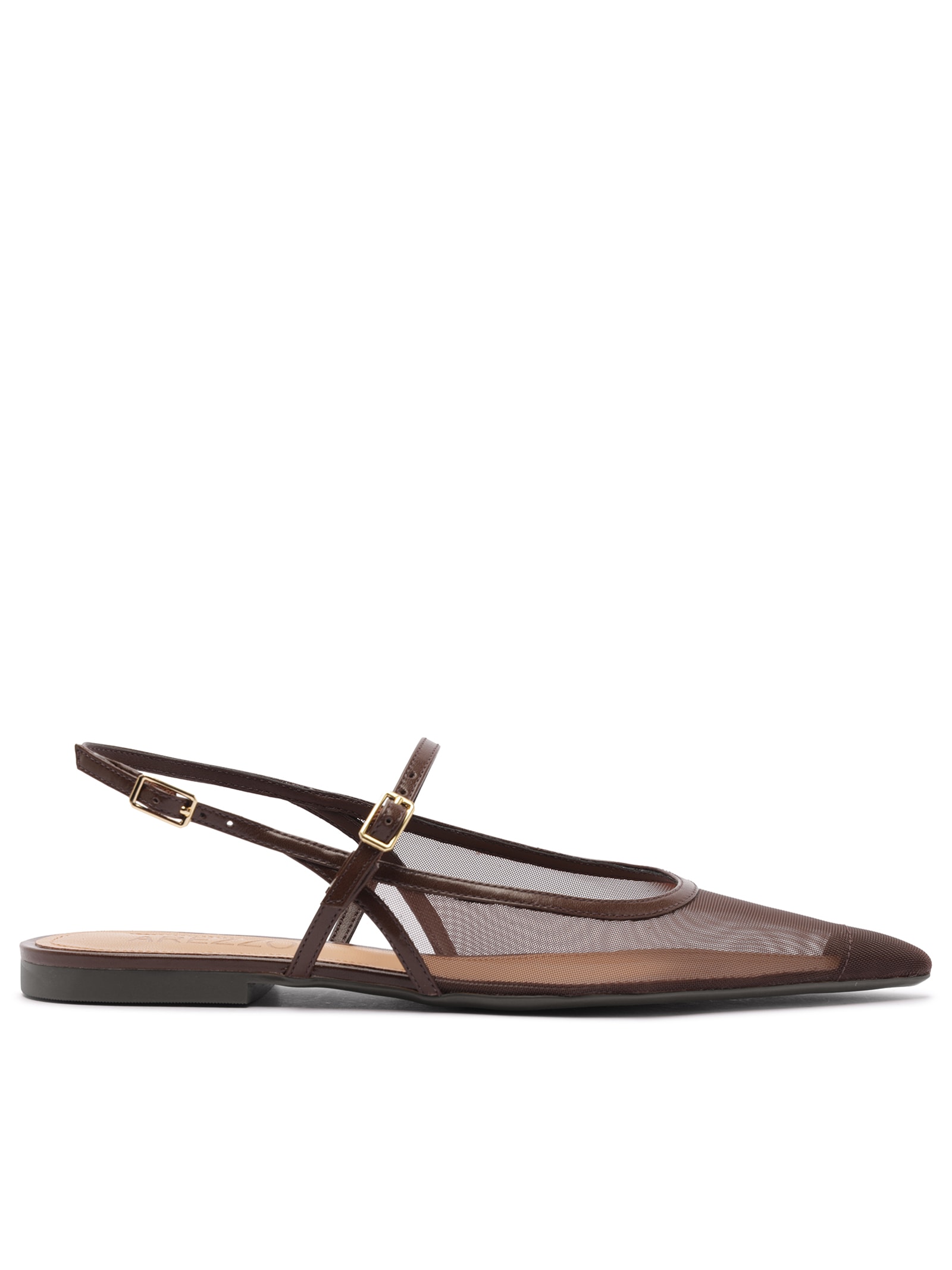 Sapatilha Feminina Bico Fino Marrom Arezzo