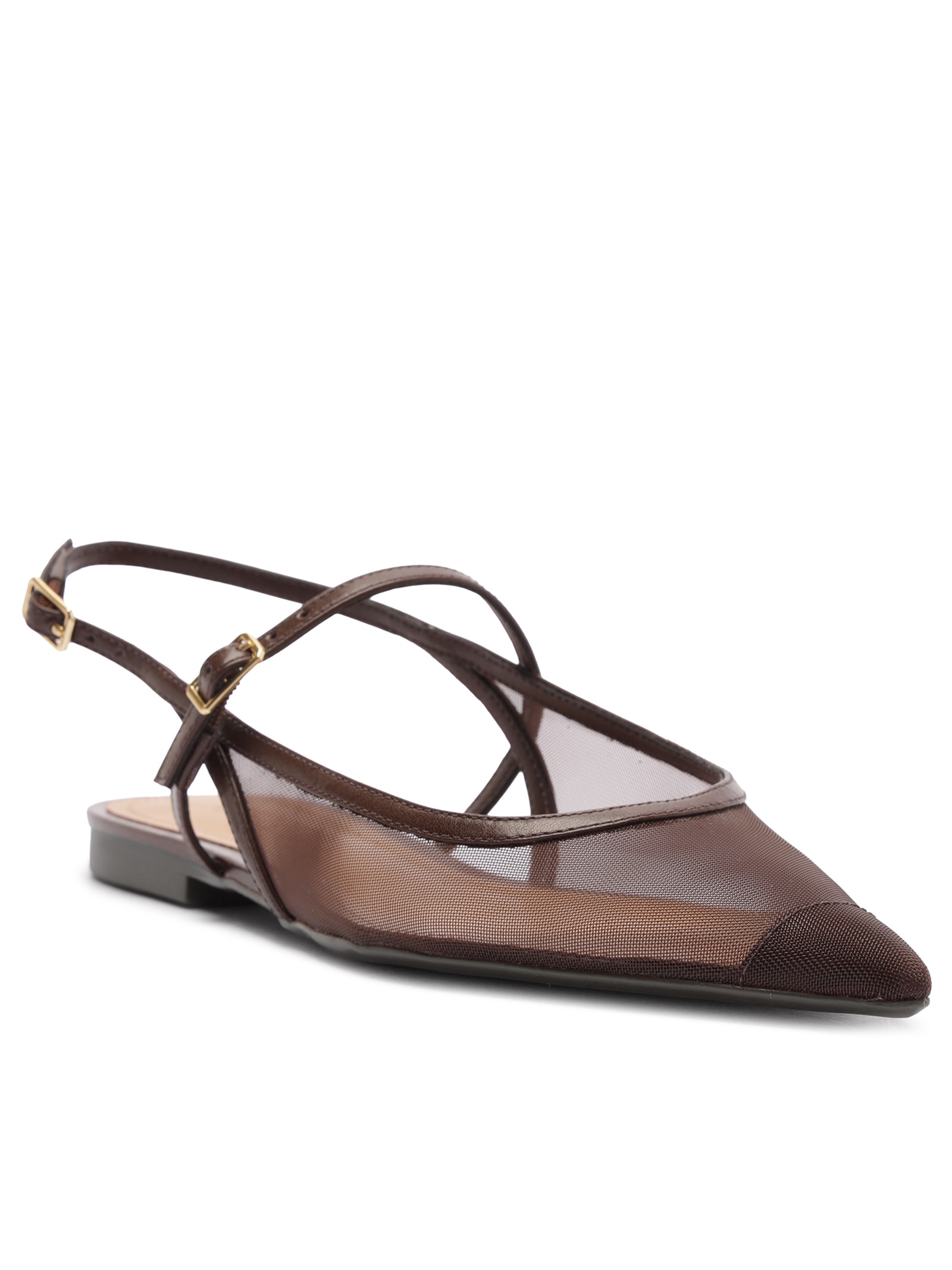 Sapatilha Feminina Bico Fino Marrom Arezzo