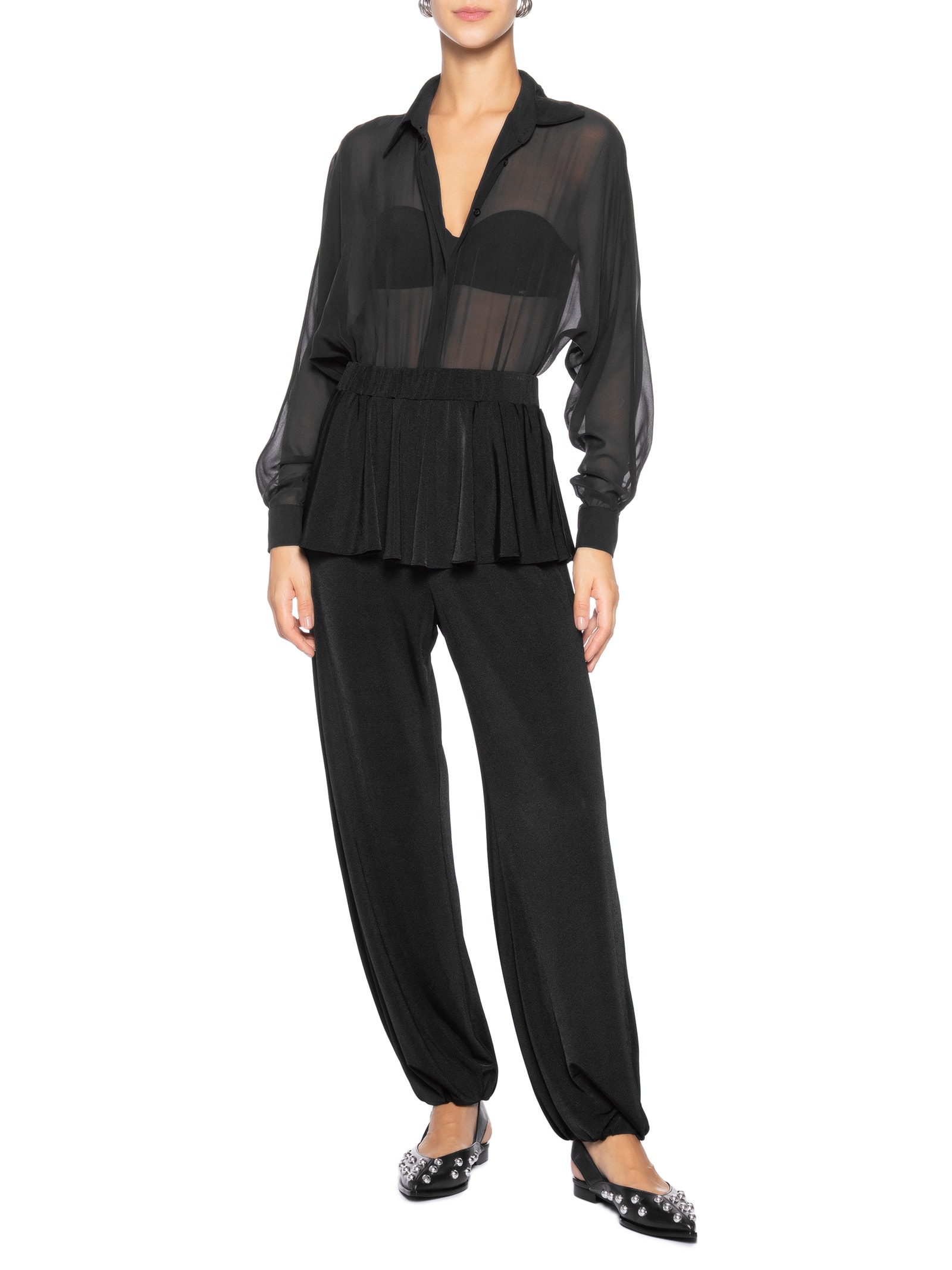 Sapatilha Feminina Bico Fino Preto Schutz