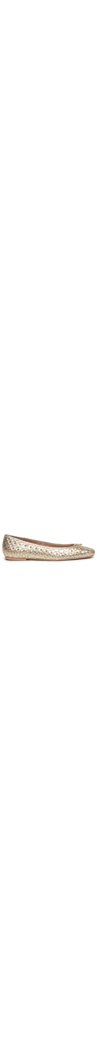 Sapatilha Feminina Bico Quadrado Cabra Metallo - Dourado