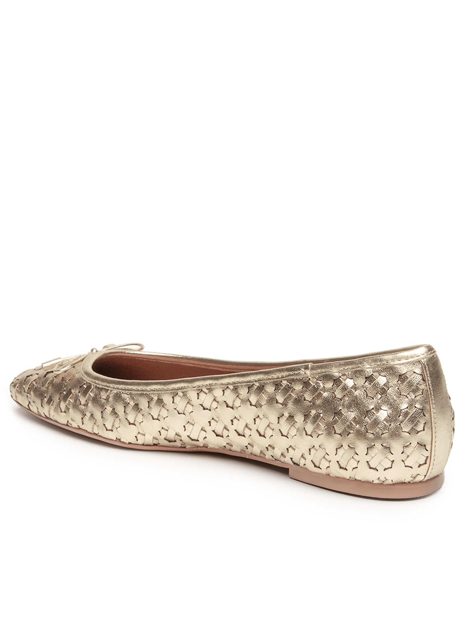 Sapatilha Feminina Bico Quadrado Cabra Metallo – Dourado Capodarte