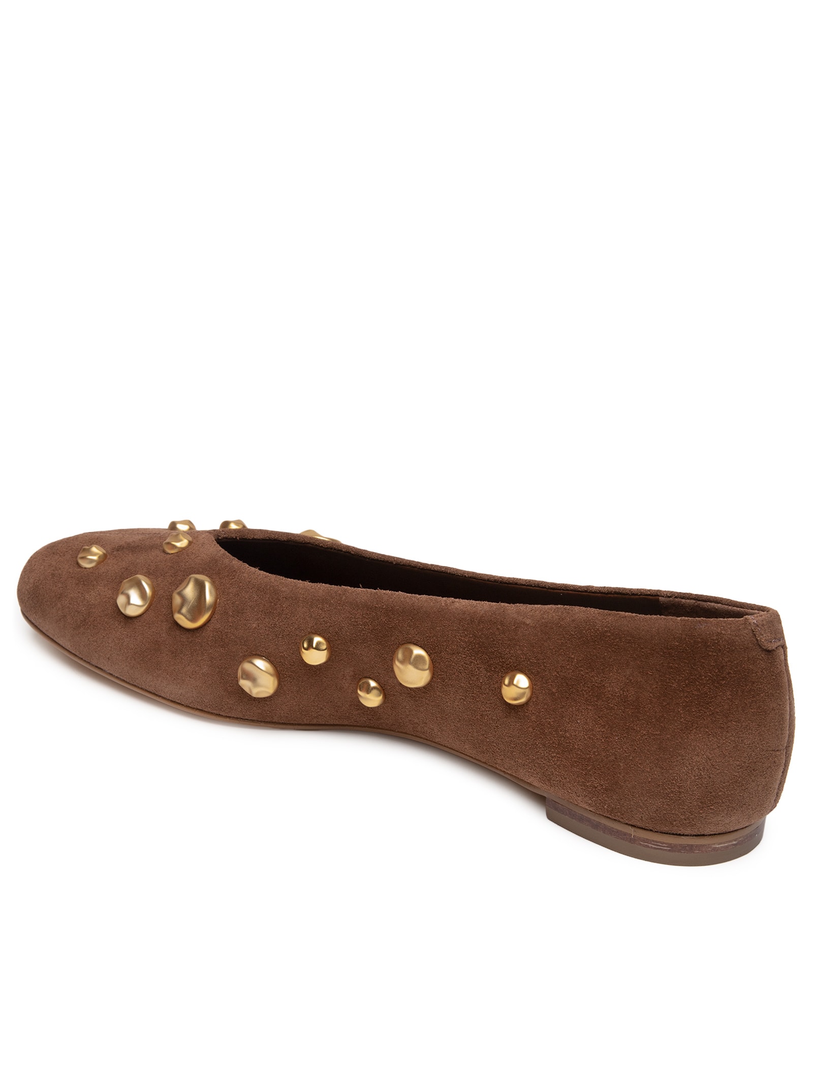 Sapatilha Feminina Bico Quadrado Suede Walnut – Marrom Carrano