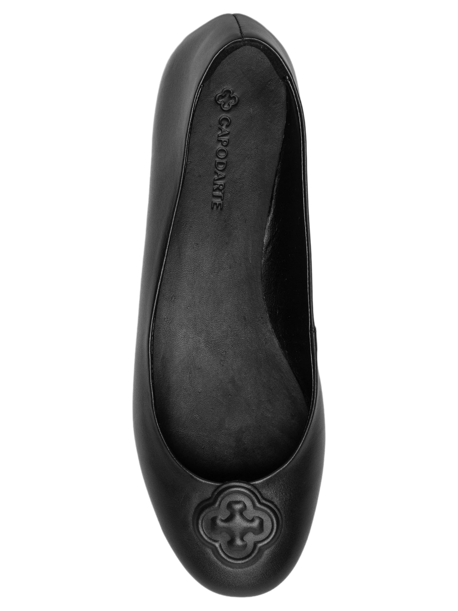 Sapatilha Feminina Bico Redondo Atanado – Preto Capodarte