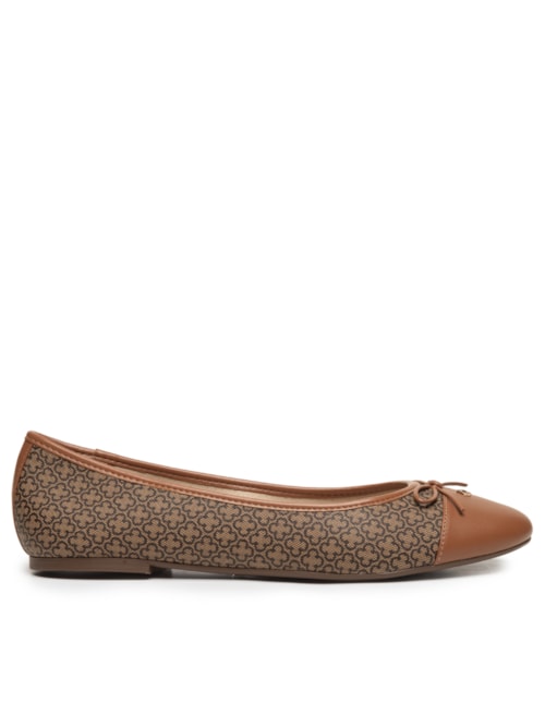 Sapatilha Feminina Bico Redondo S. Monogram / S. Finire – Marrom