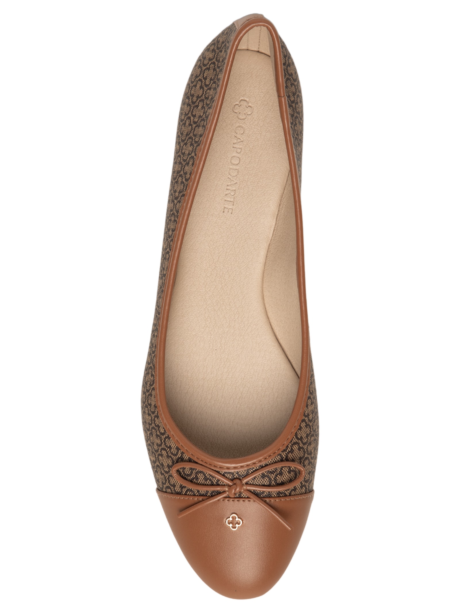 Sapatilha Feminina Bico Redondo S. Monogram / S. Finire – Marrom Capodarte